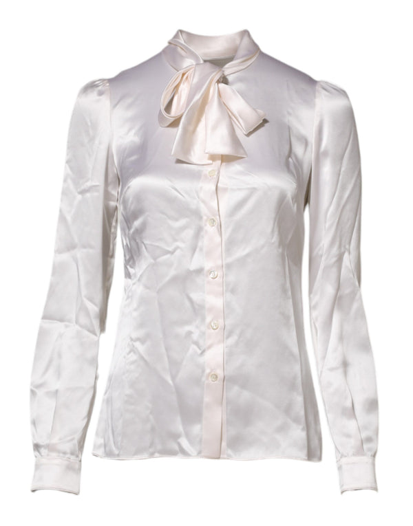 Dolce & Gabbana 100% Silk blouse in white