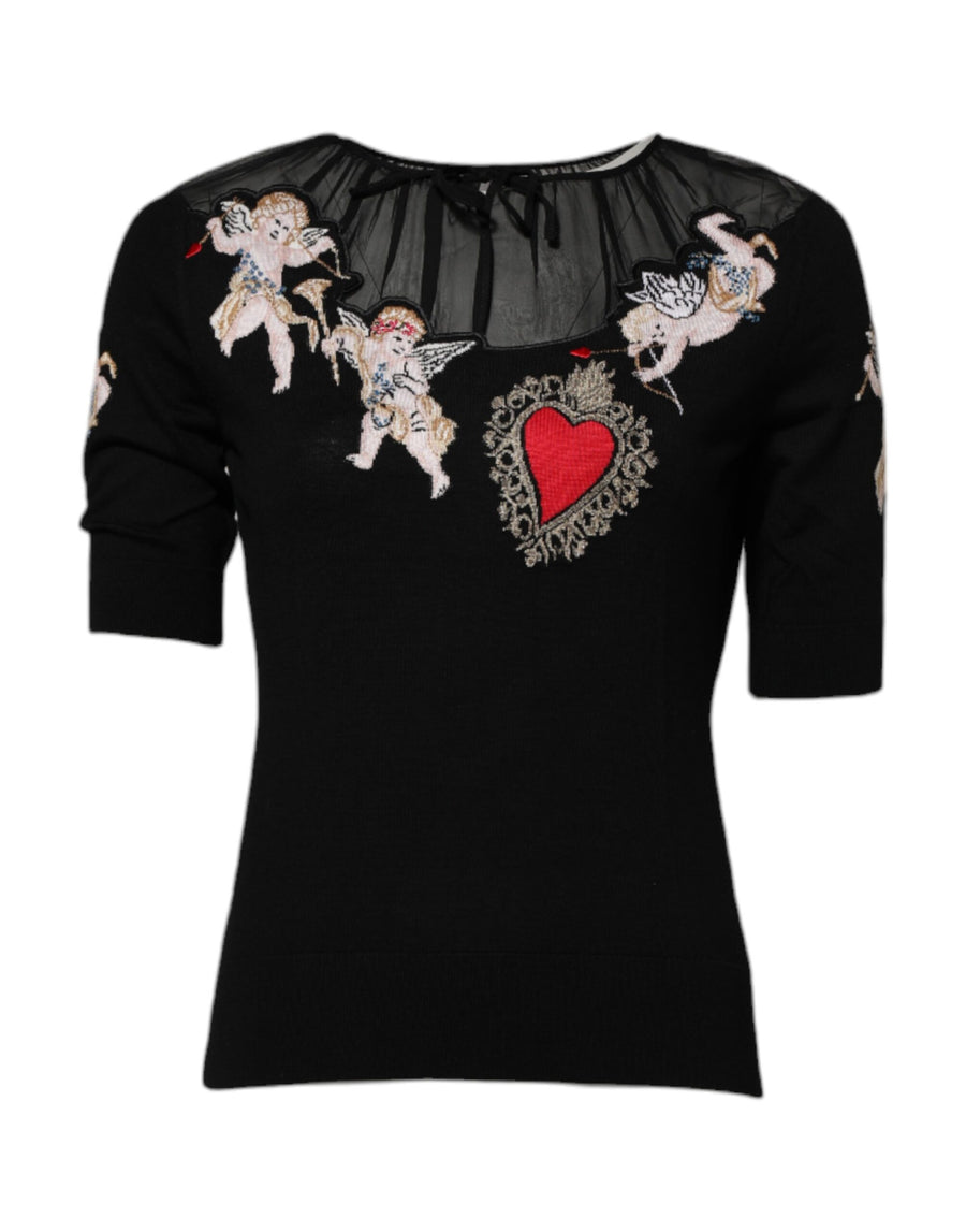 Dolce & Gabbana 80% Virgin Wool blouse in black