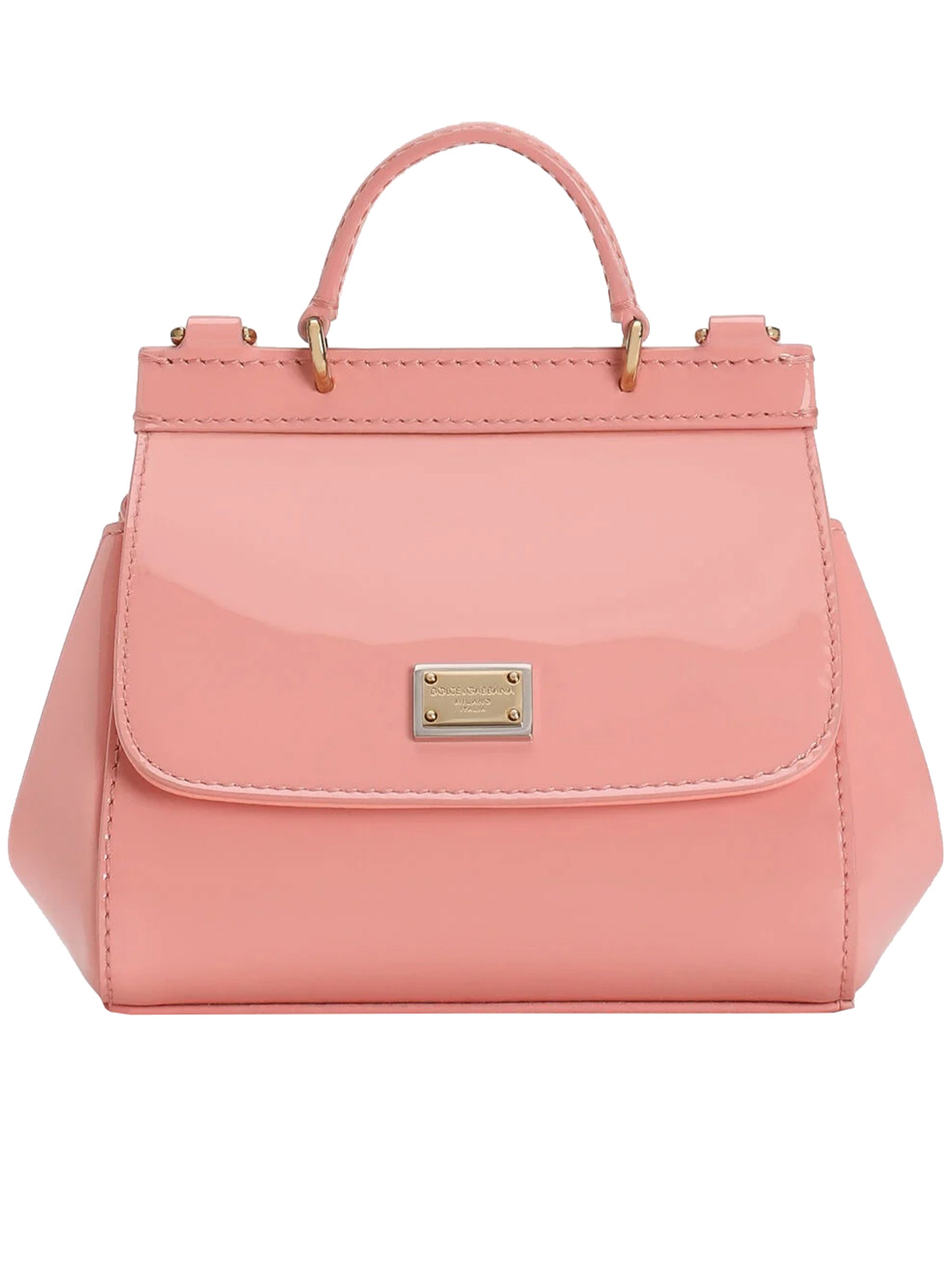 Borsa A Tracolla Vernice Pink & Purple Vitello