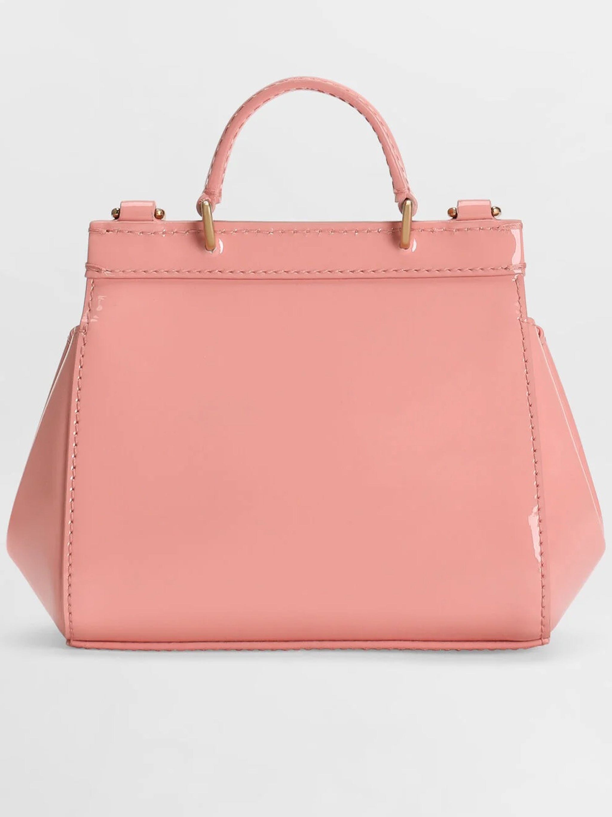 Borsa A Tracolla Vernice Pink & Purple Vitello