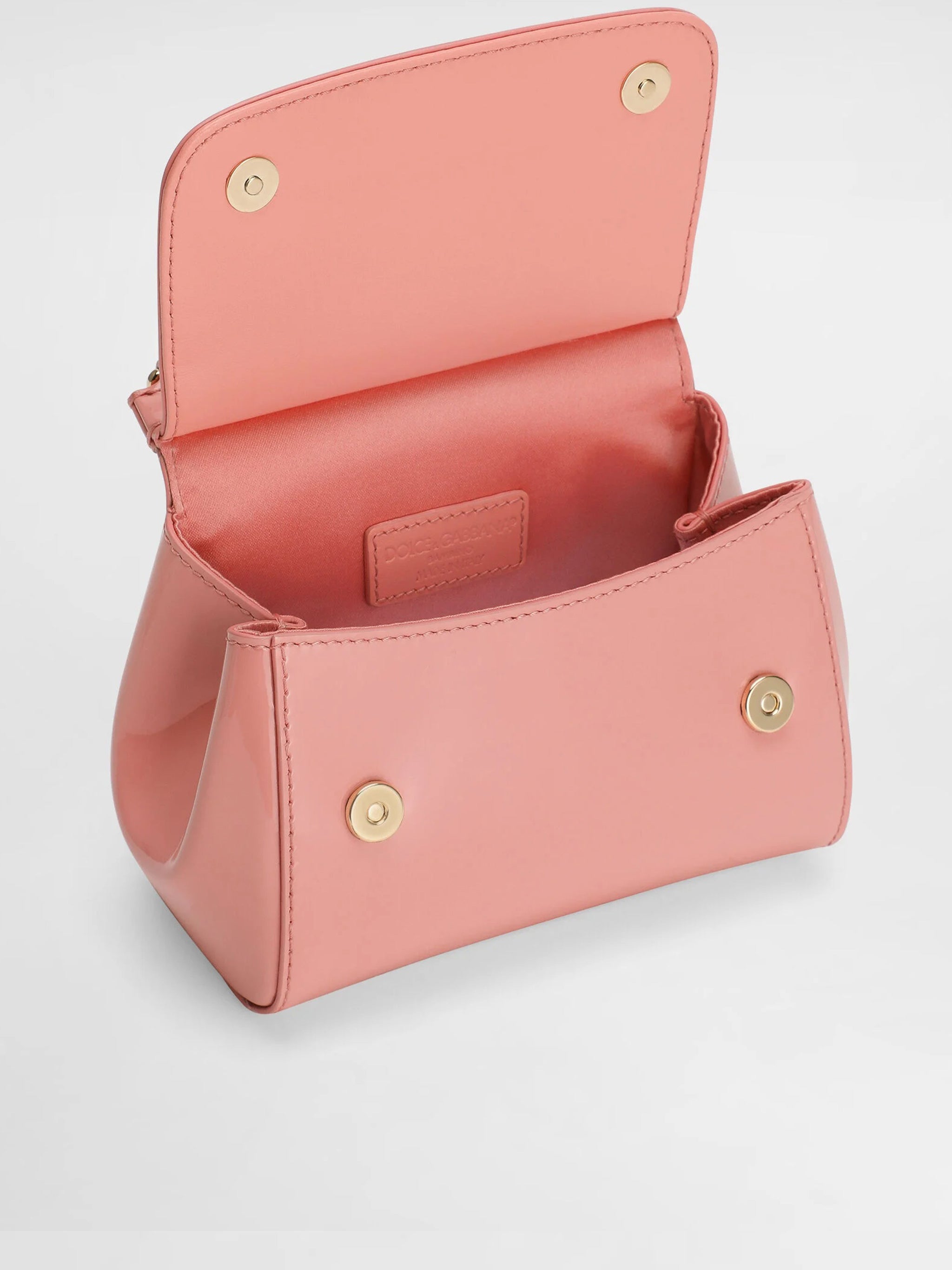 Borsa A Tracolla Vernice Pink & Purple Vitello