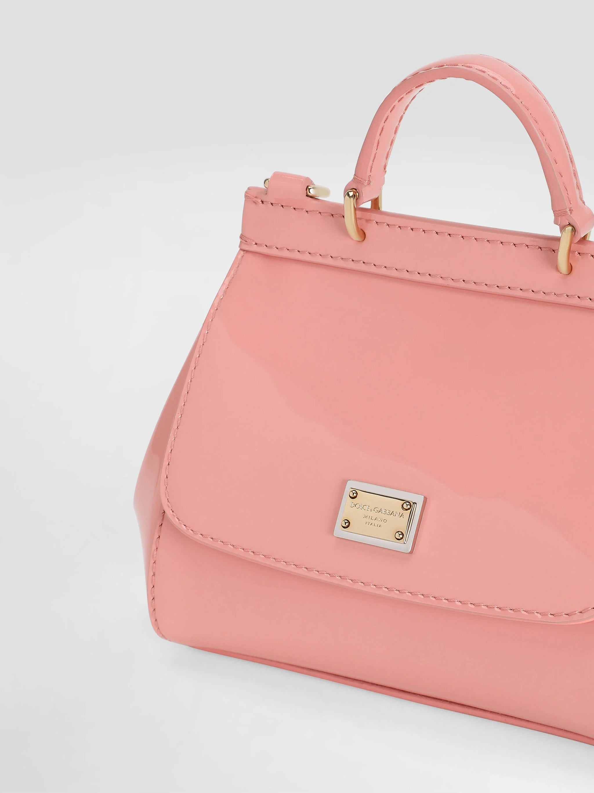 Borsa A Tracolla Vernice Pink & Purple Vitello