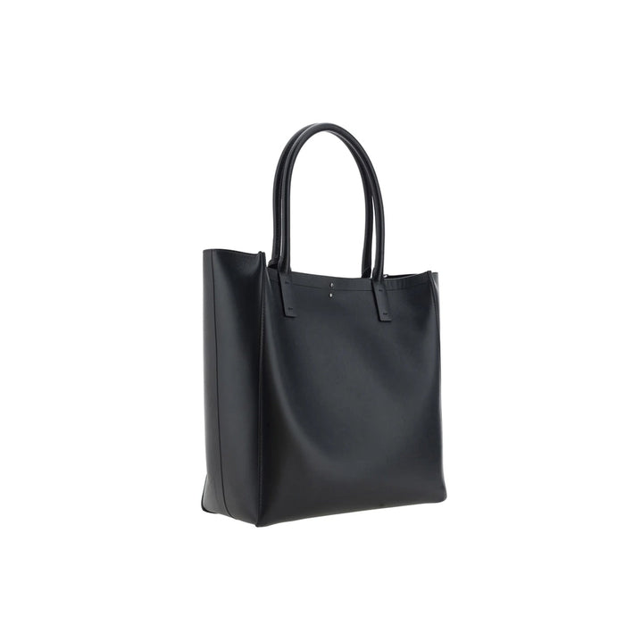 Garavani Vlogo Locker Medium Tote Bag Black Calf Leather