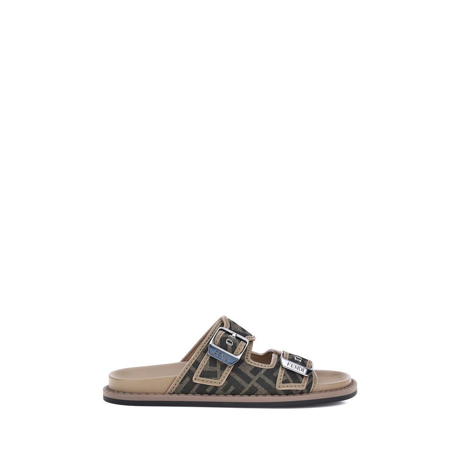 Fendi Upper 100% Calf Leather Bos Taurus; Sole 100% Rubber sandals in brown