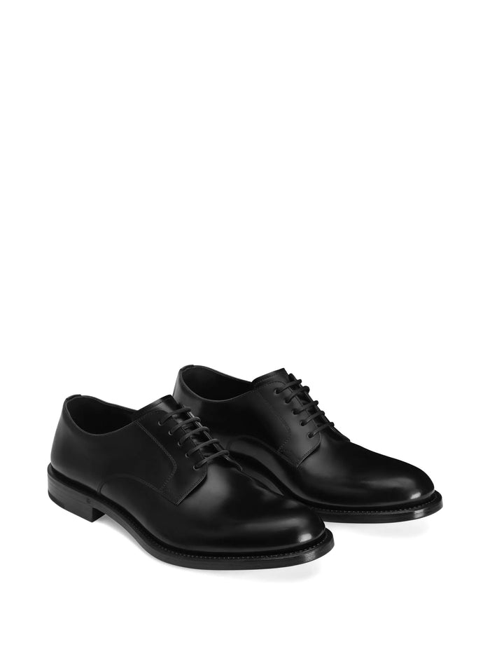 Derby Spazzolato Black Leather | Calzature