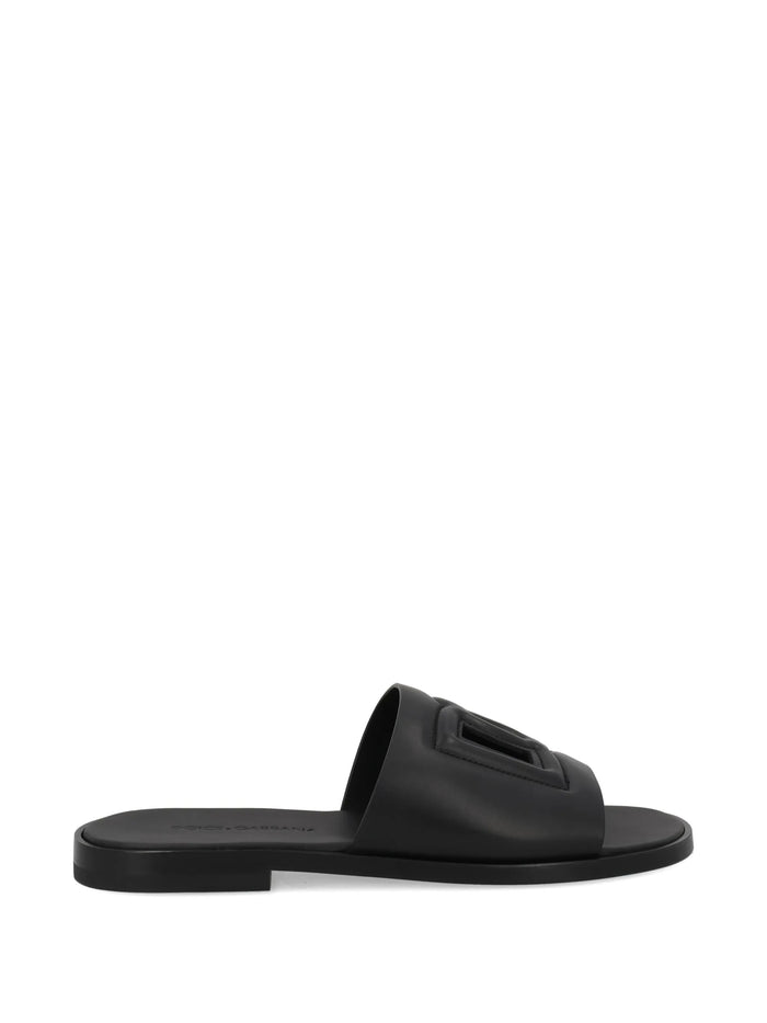 Ciabatta Black Leather | Calzature