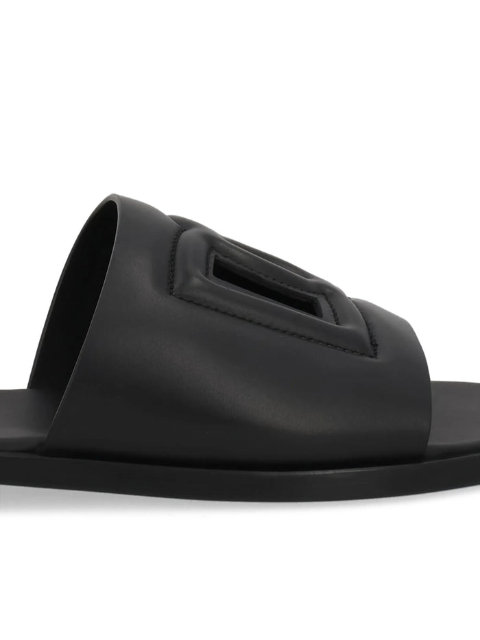 Ciabatta Black Leather | Calzature