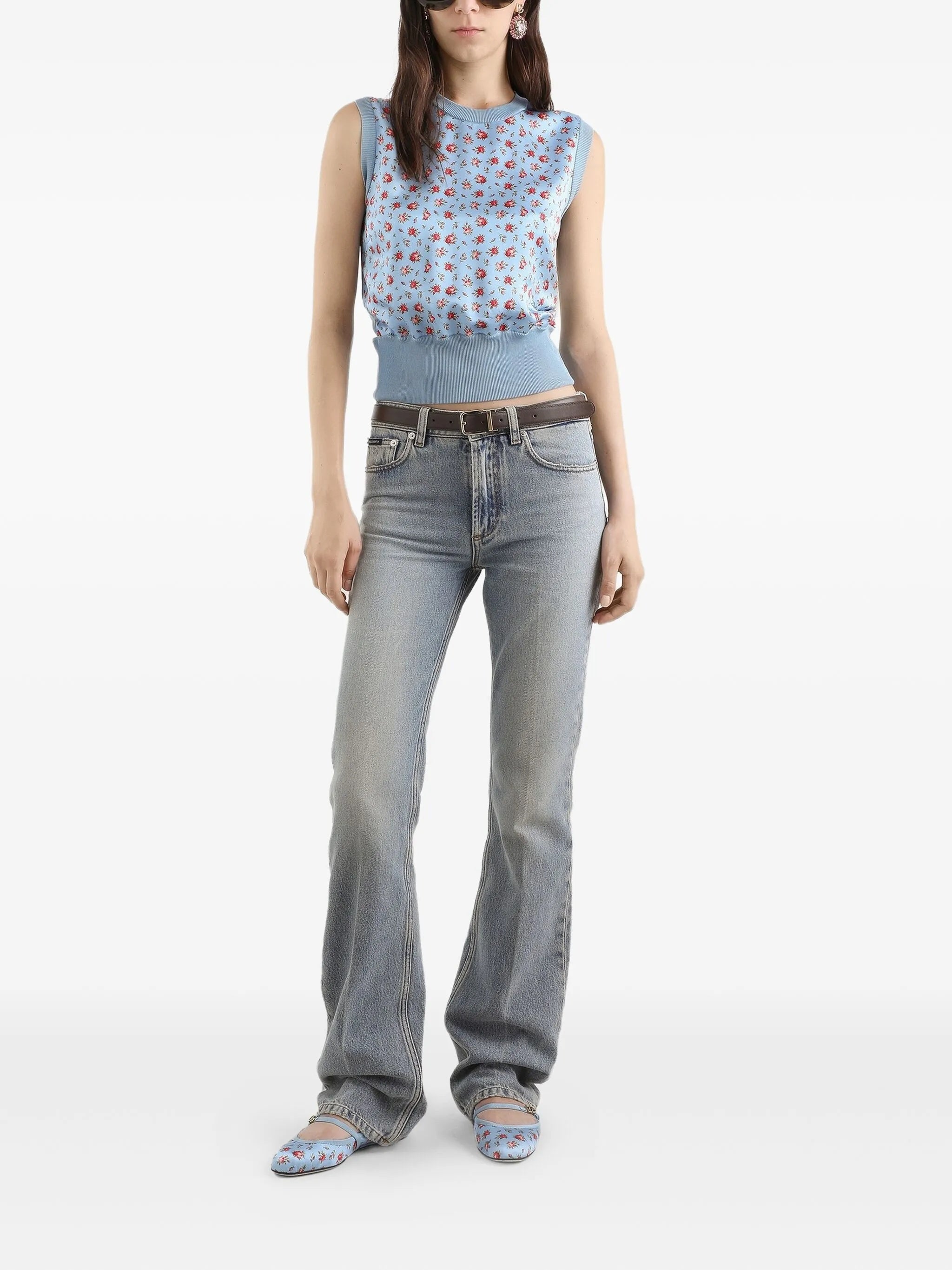 Smanicato Con Twill Blue Top