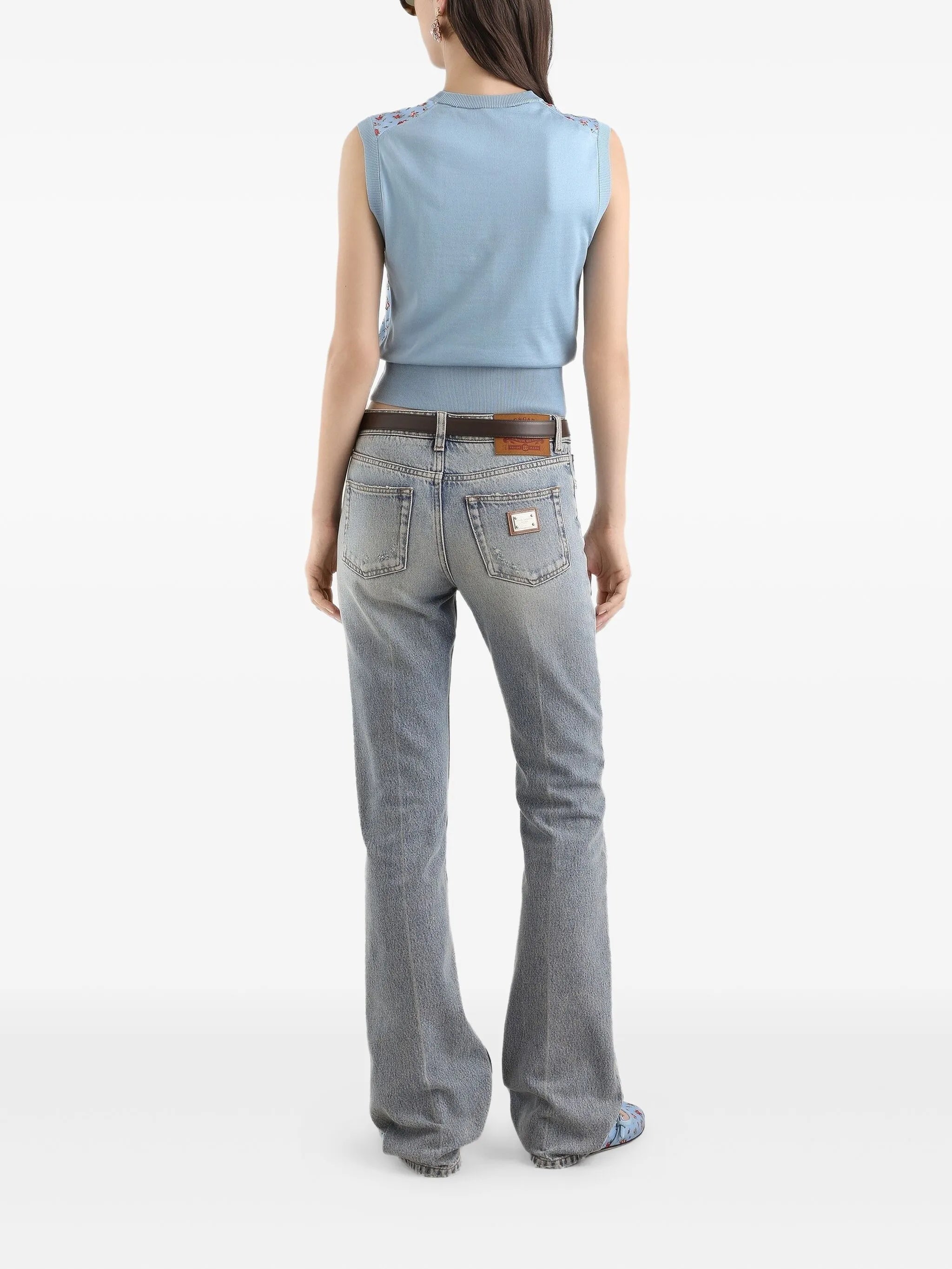 Smanicato Con Twill Blue Top