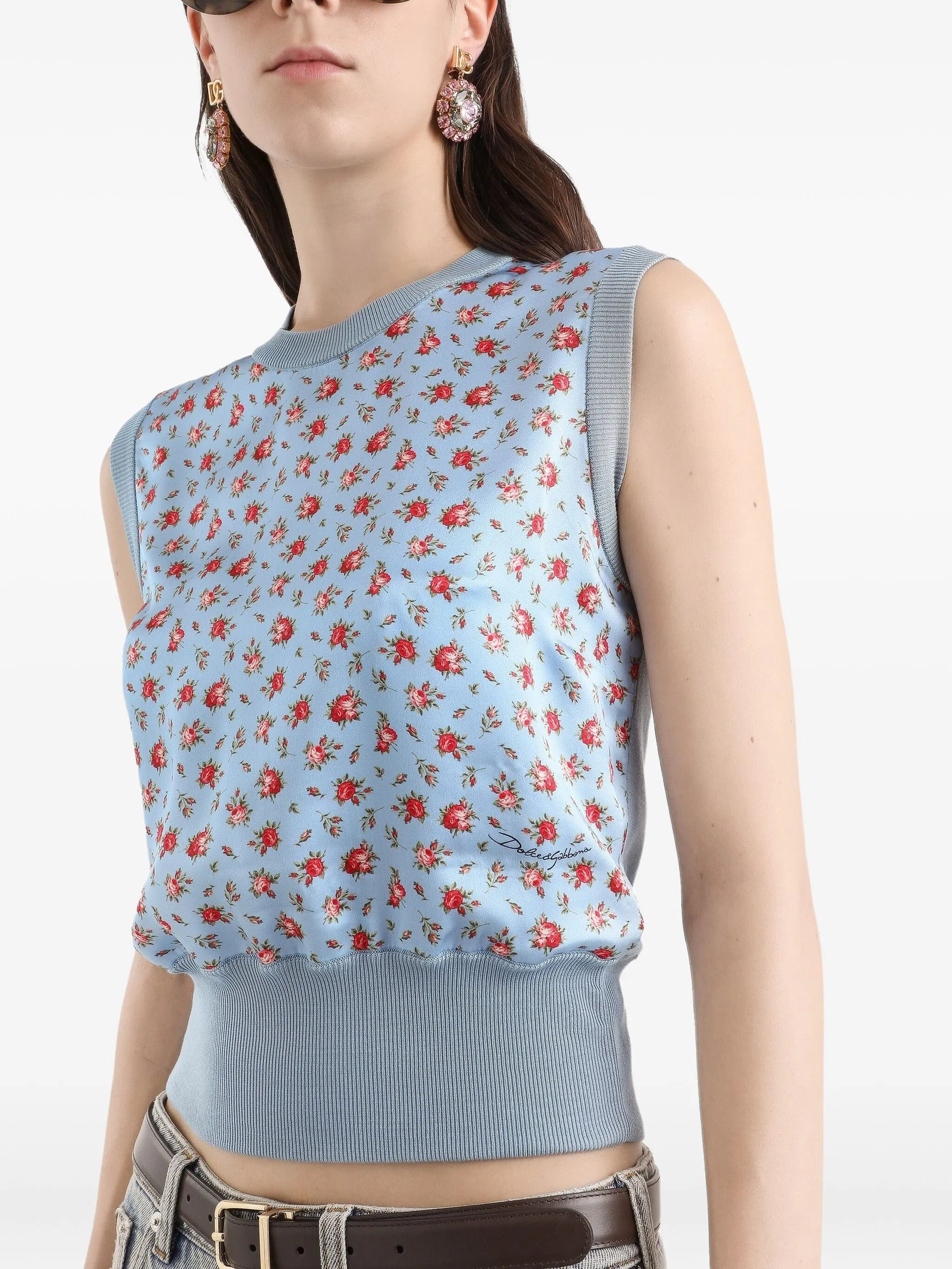 Smanicato Con Twill Blue Top