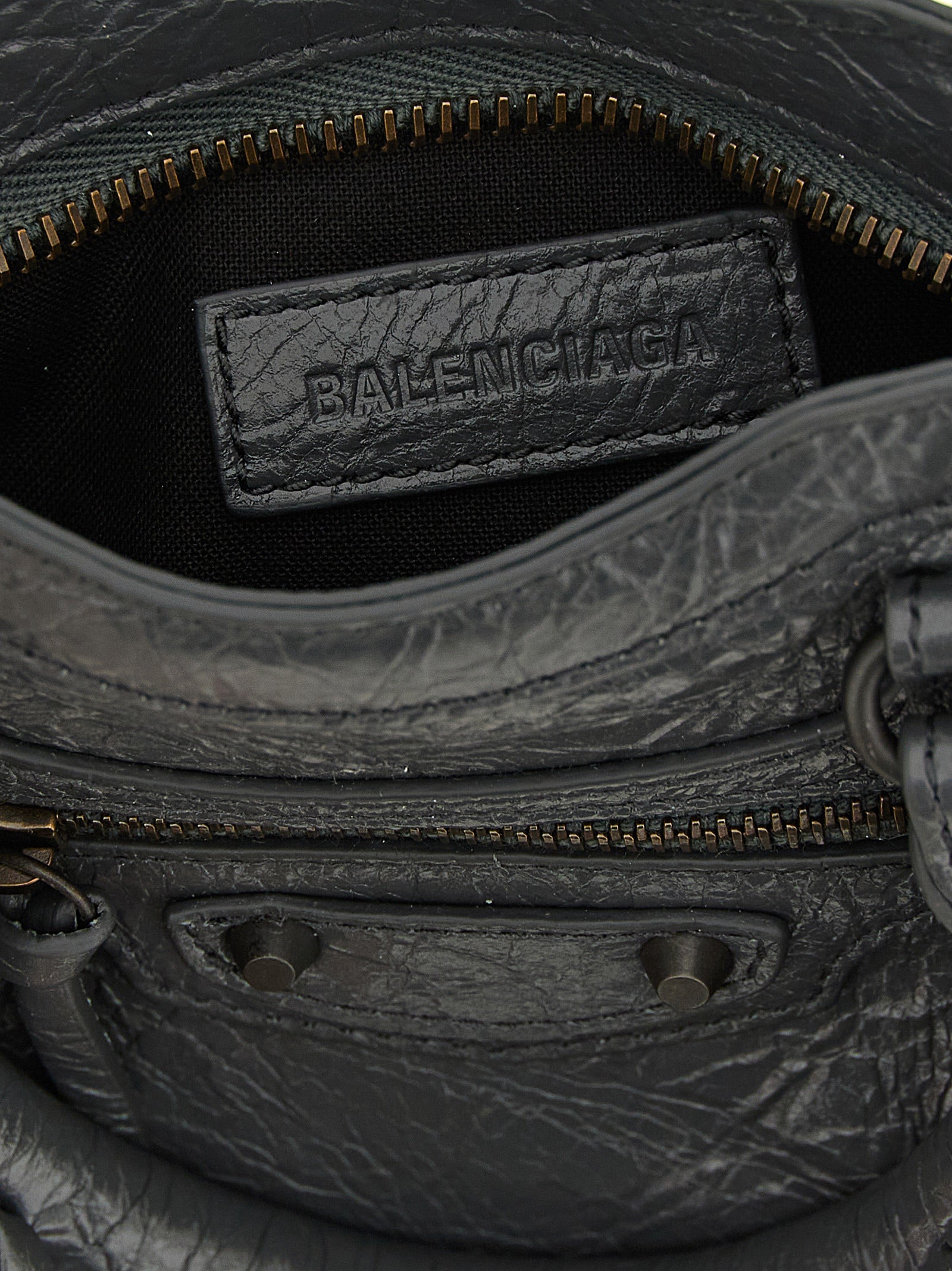 Le City Nano Handbag Gray Lamb Leather (ovis Aries) Hand Bags