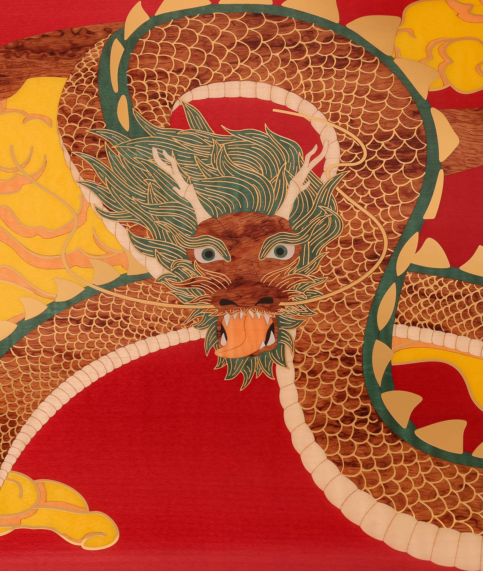 Humidor Wooden Dragon Red