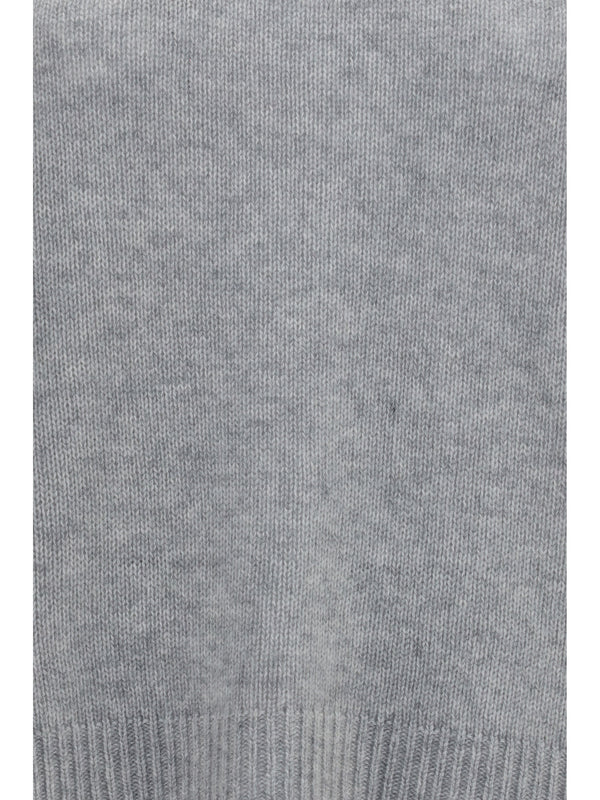 Crewneck Cashmere Sweater Granite (capra Hircus)