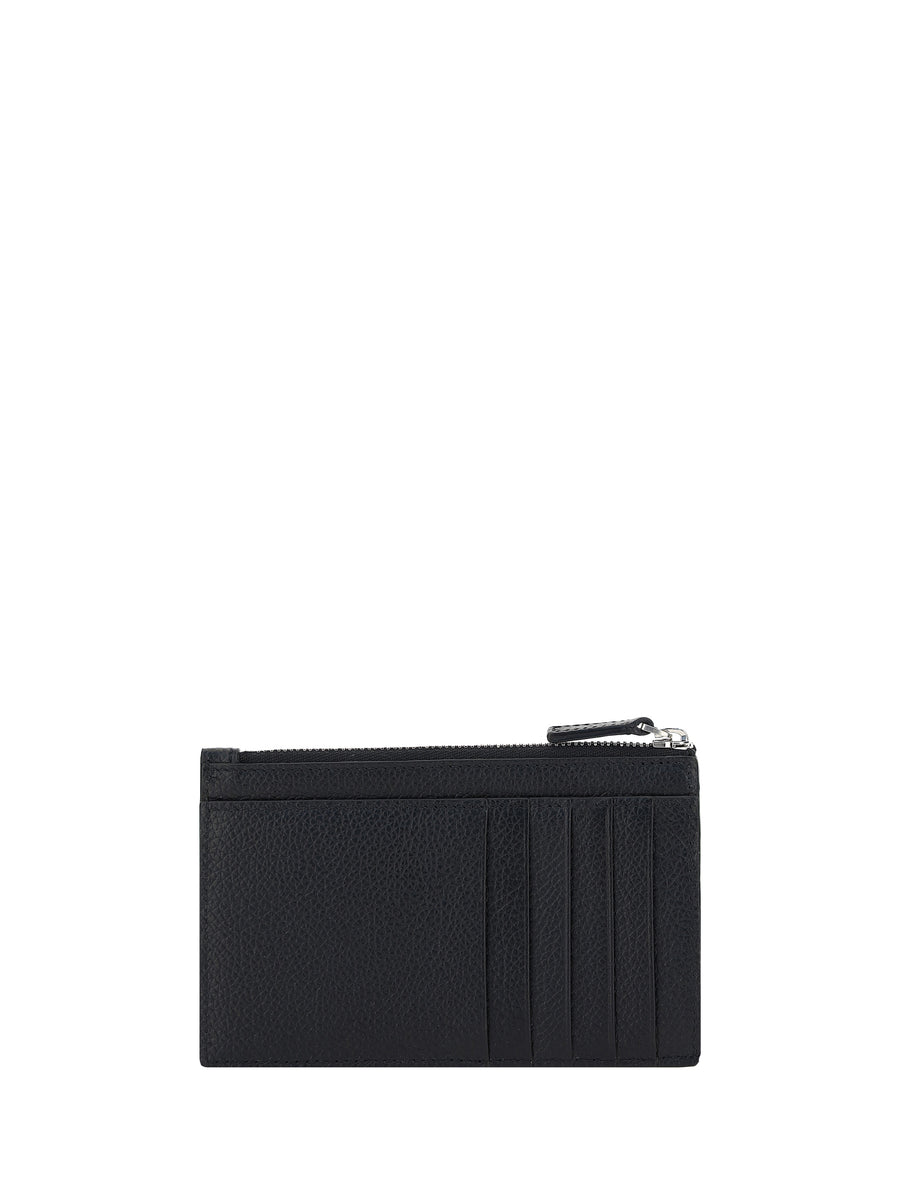 Leather Cardholder Black-White Black/white Calf Umbrellas