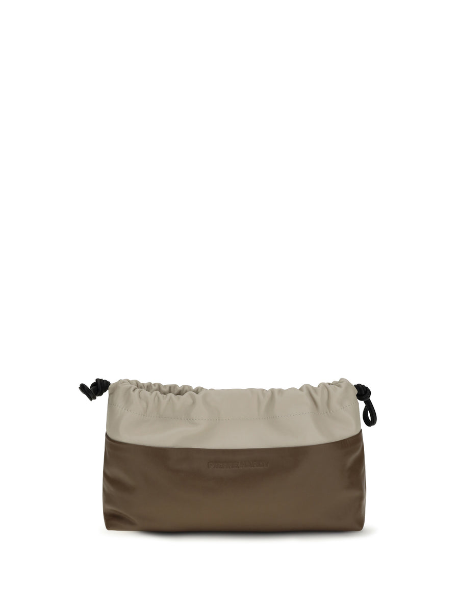Pierre Hardy 50% calf leather clutch in camel