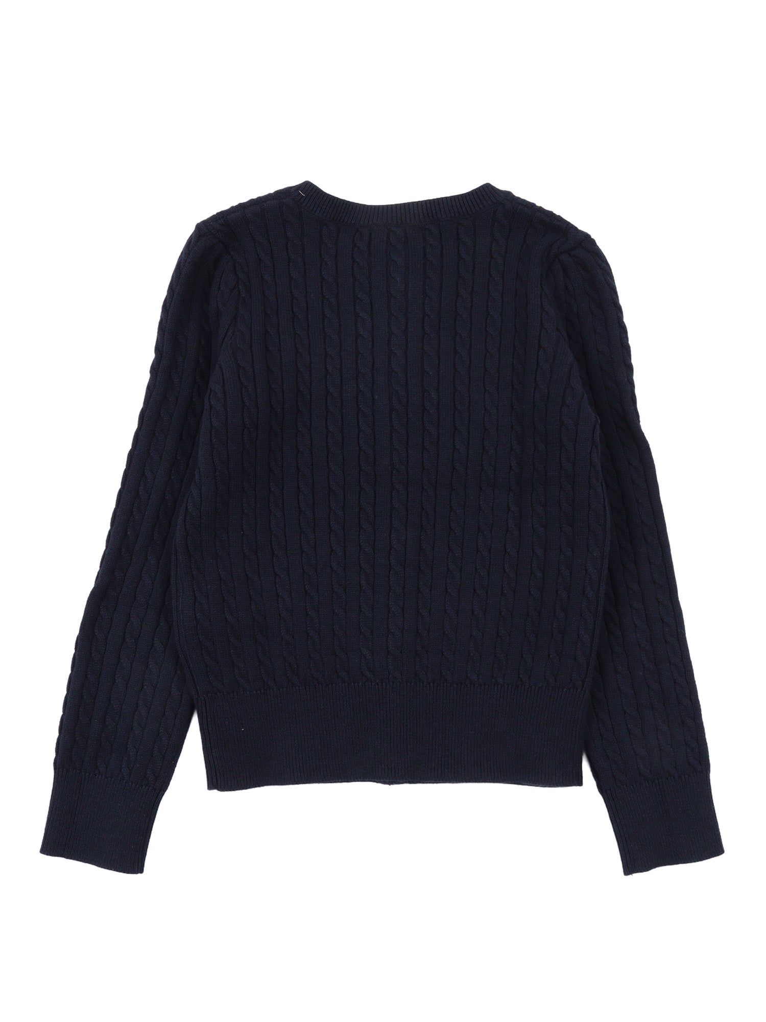MINI CABLE-TOPS-SWEATER Blue Cotton Cardigan