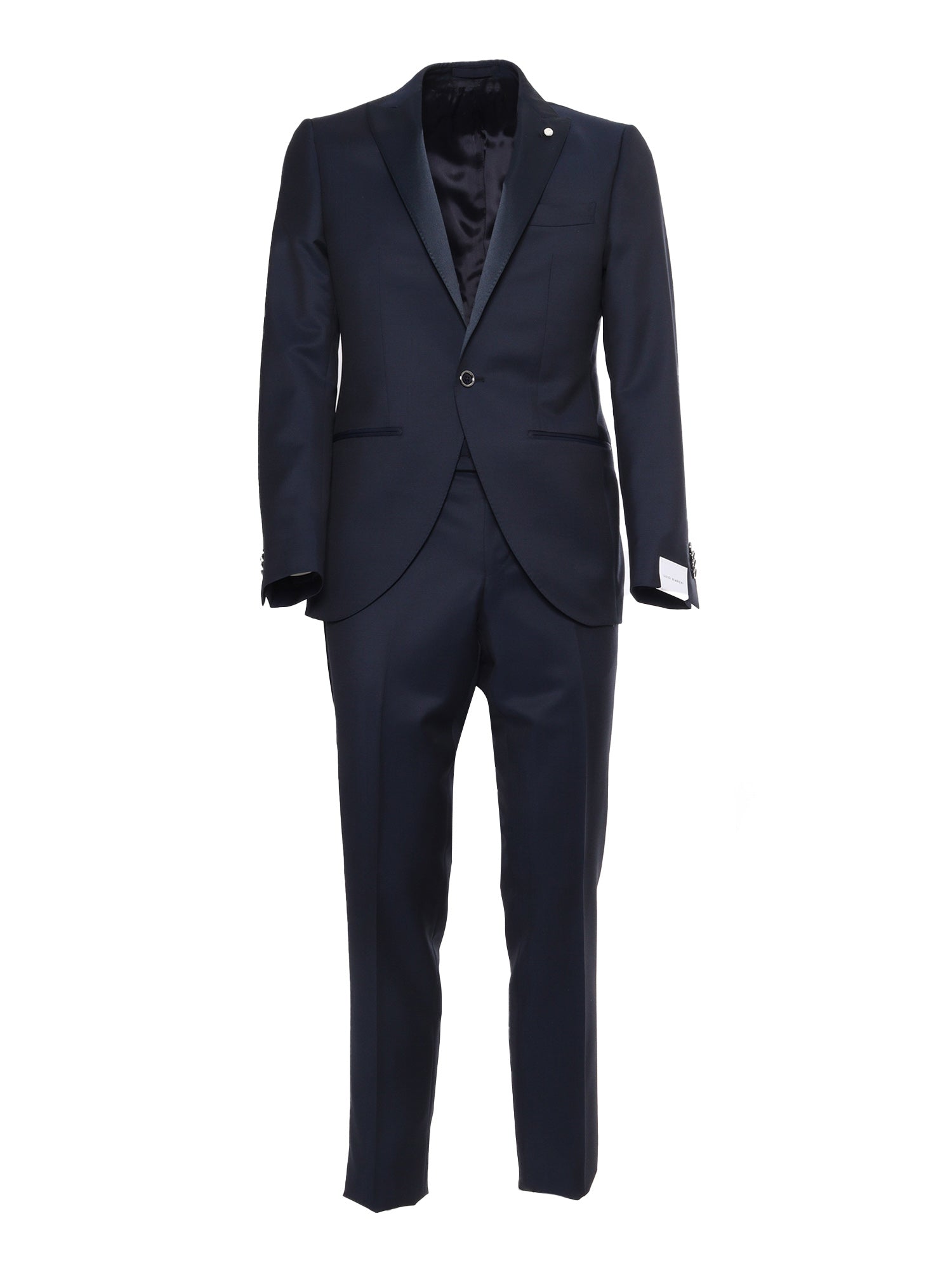 Blue satin suit Virgin Wool Mohair Jacket