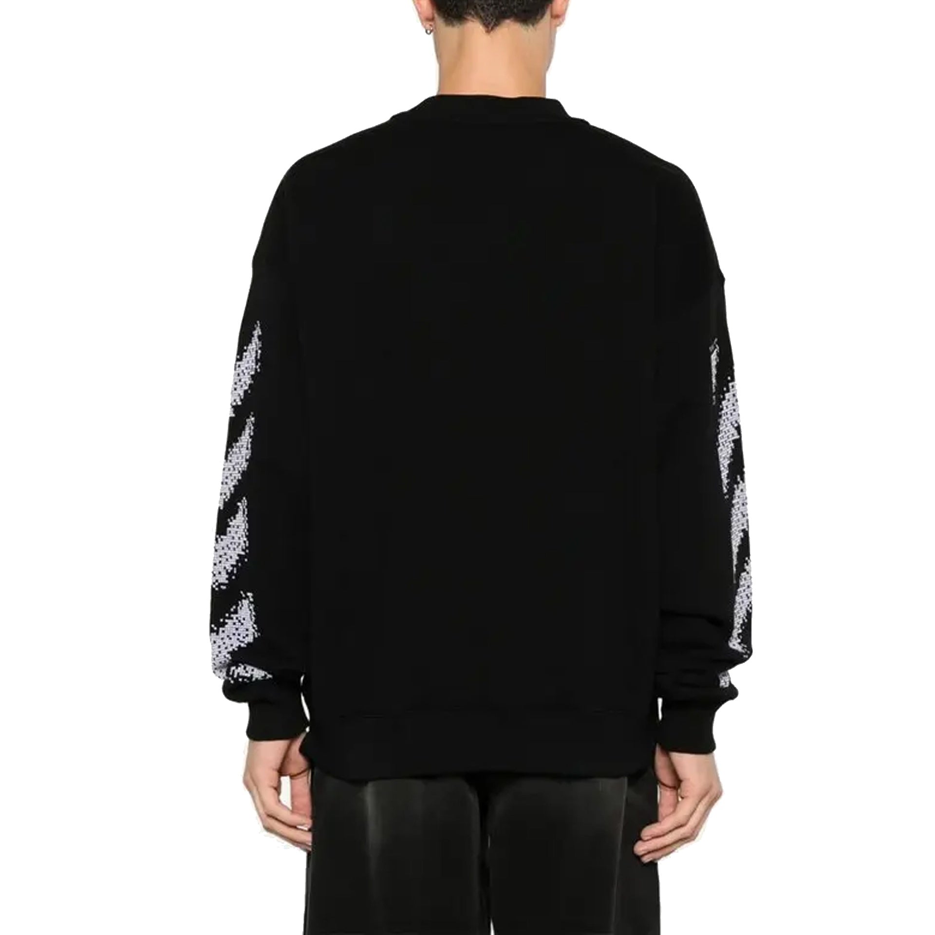 Off White Pixel Diag Sweatshirt Black Cotton