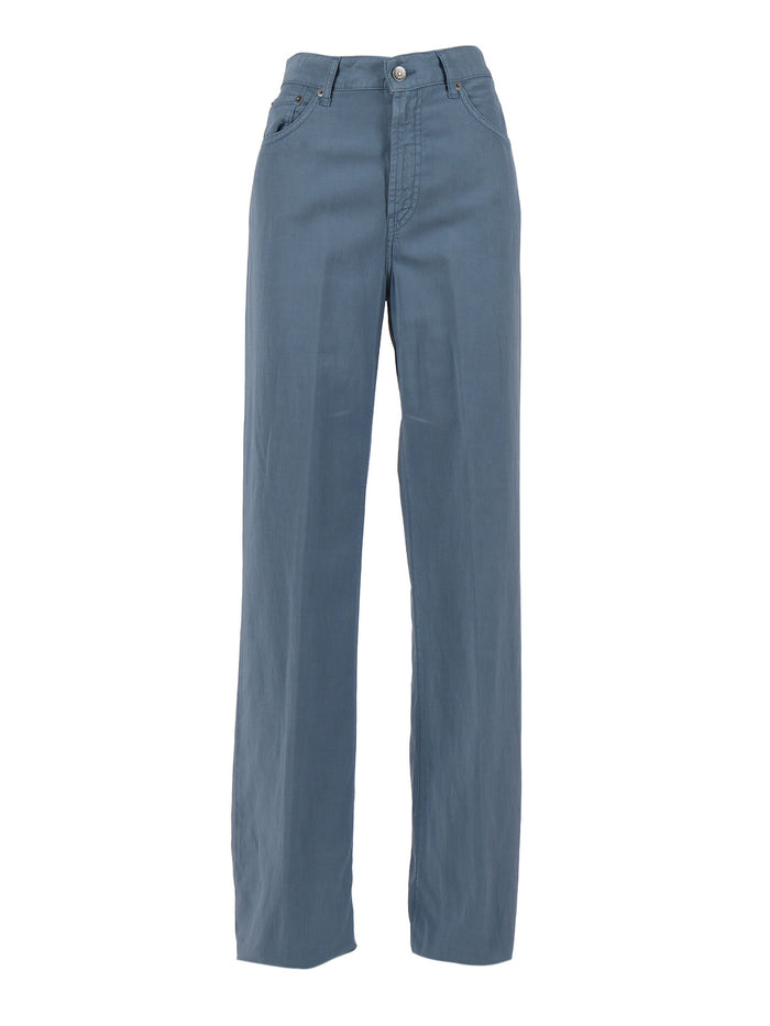 AMBER PANTS Light Blue Lyocel Linen Cotton Jean