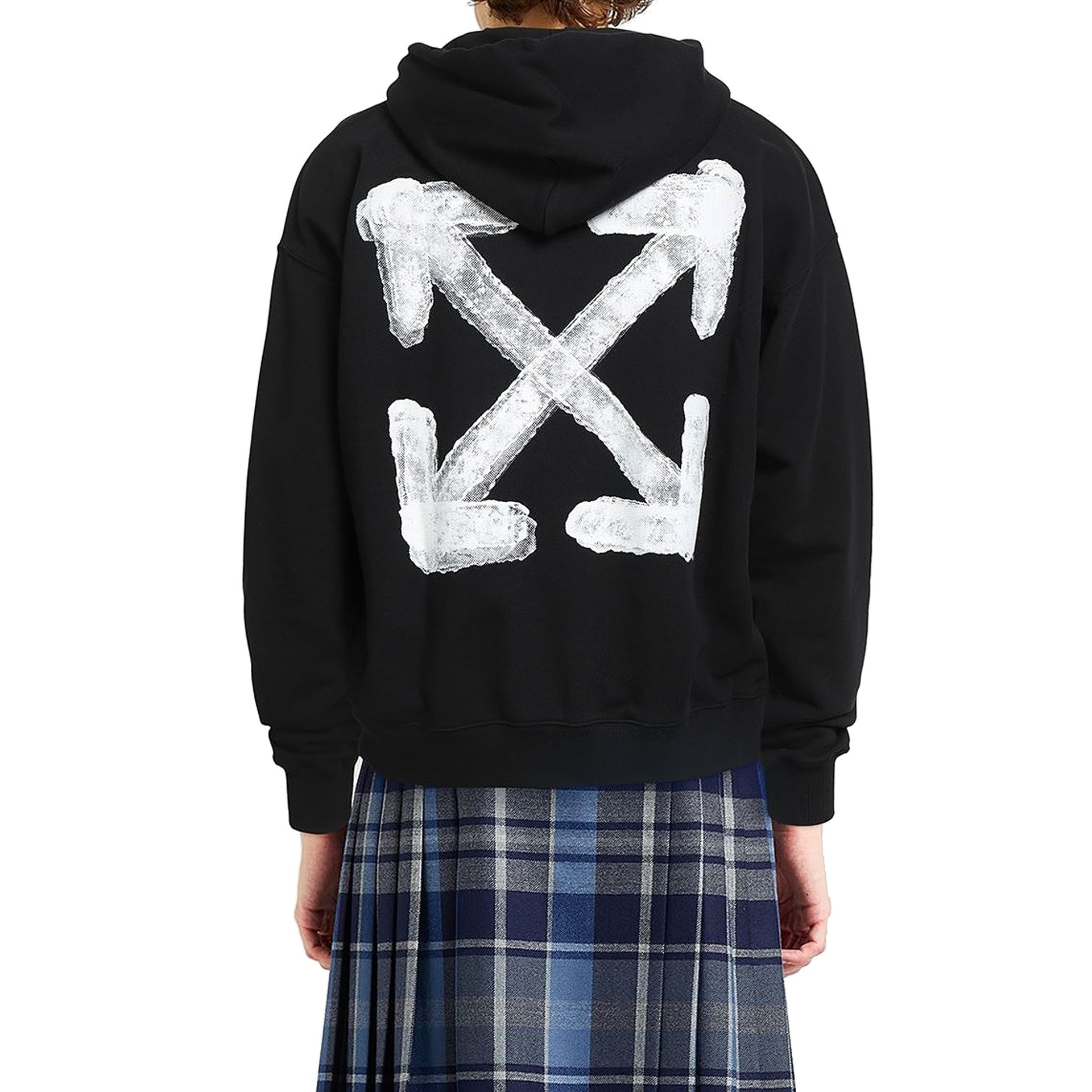 Off-White Hooded Logo Sweatshirt Black Cotton