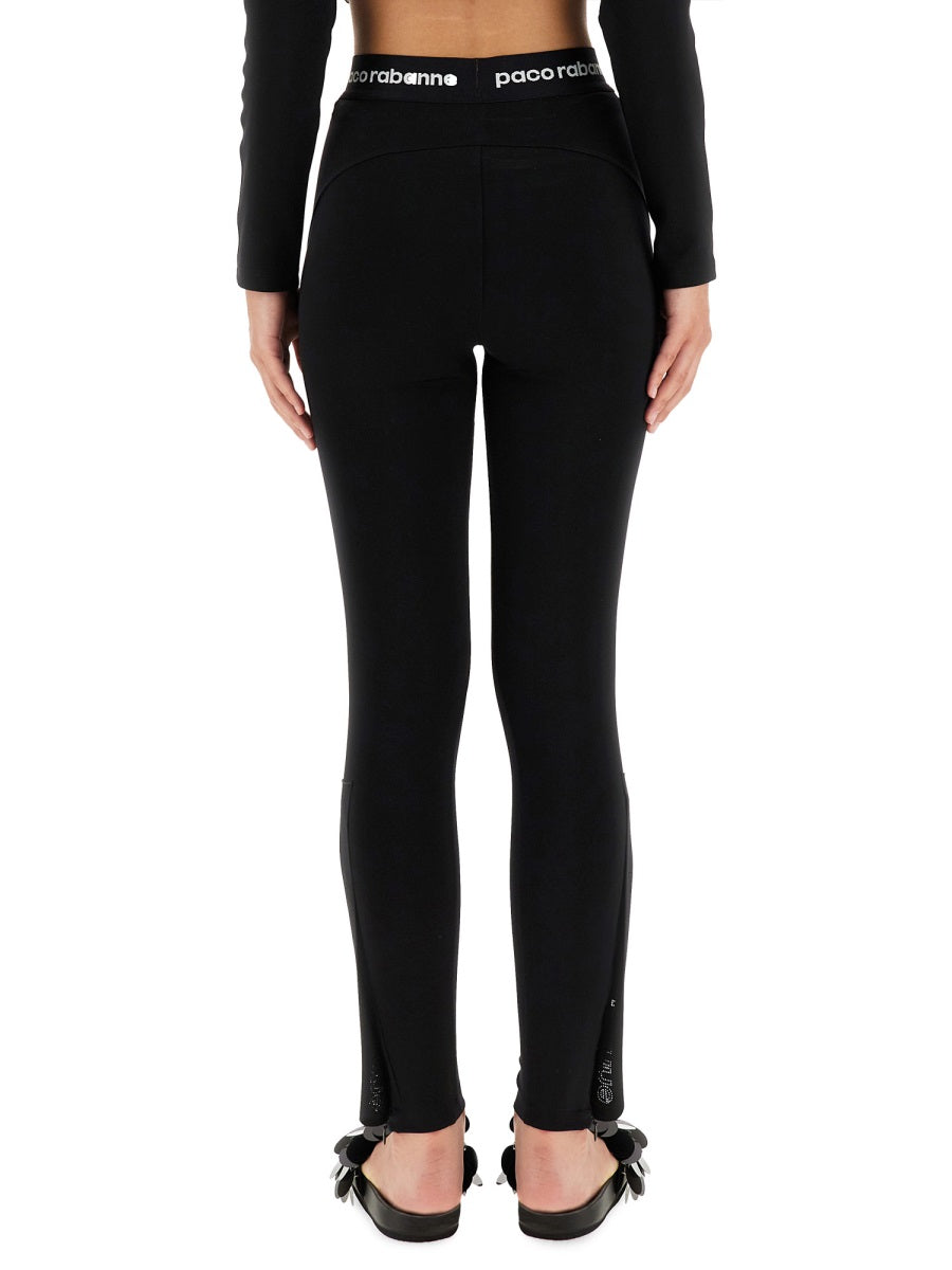 Trousers With Logo Black Polyamide