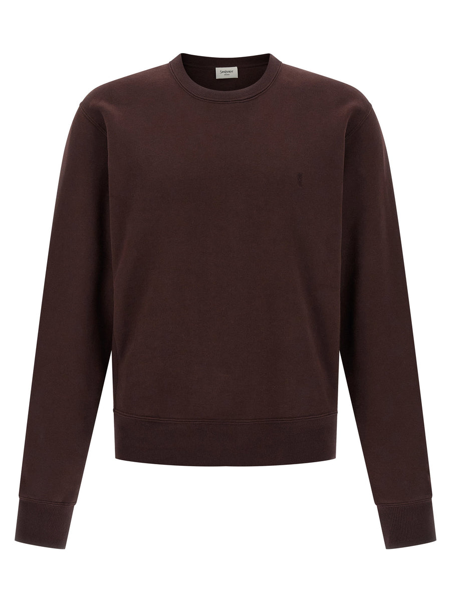 Saint Laurent Cassandre Sweatshirt — Brown
