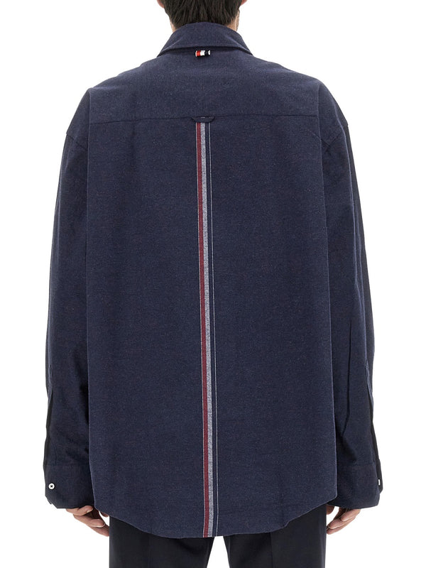 4bar Shirt Blue Cotton