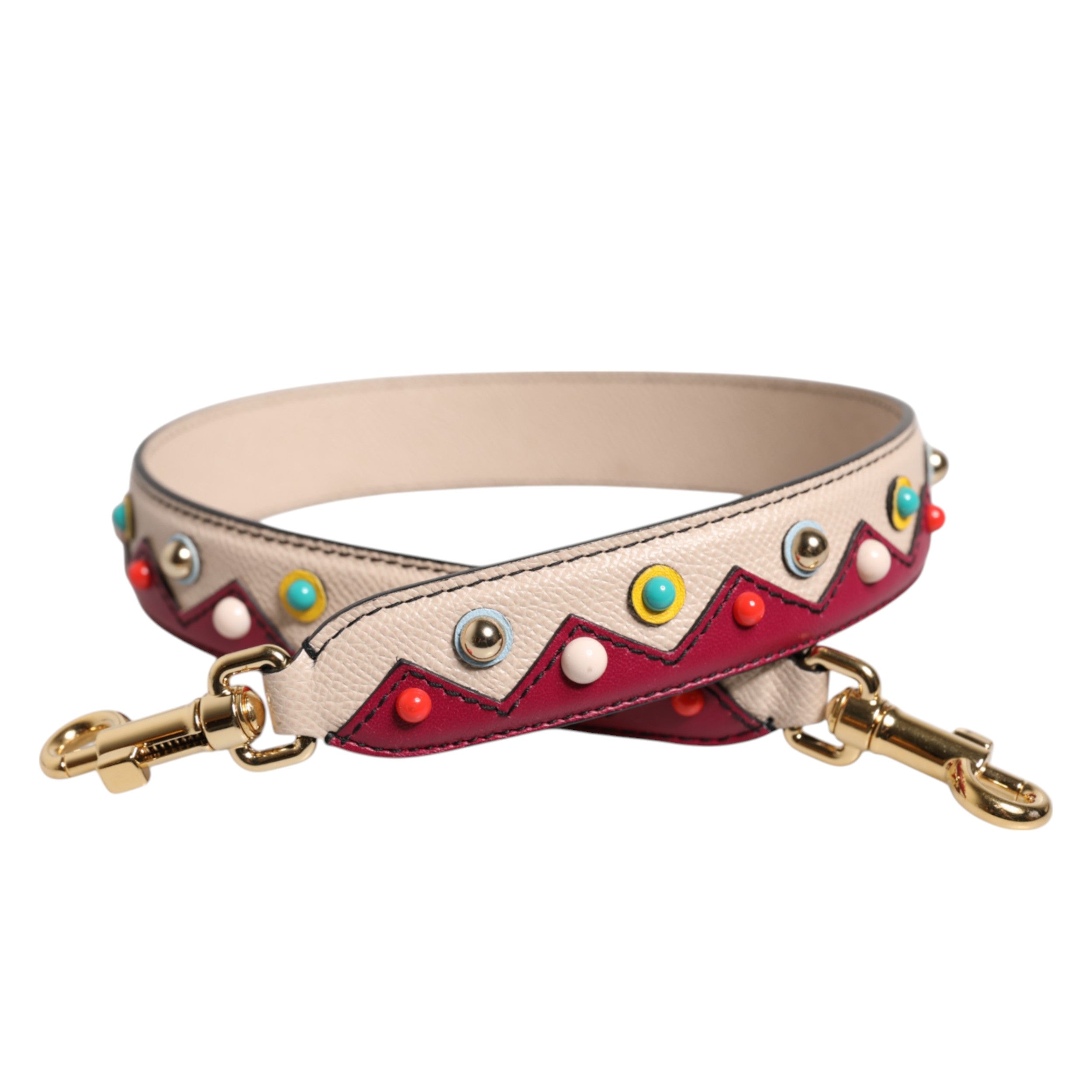 Beige Red Leather Handbag Accessory Shoulder Strap Bag