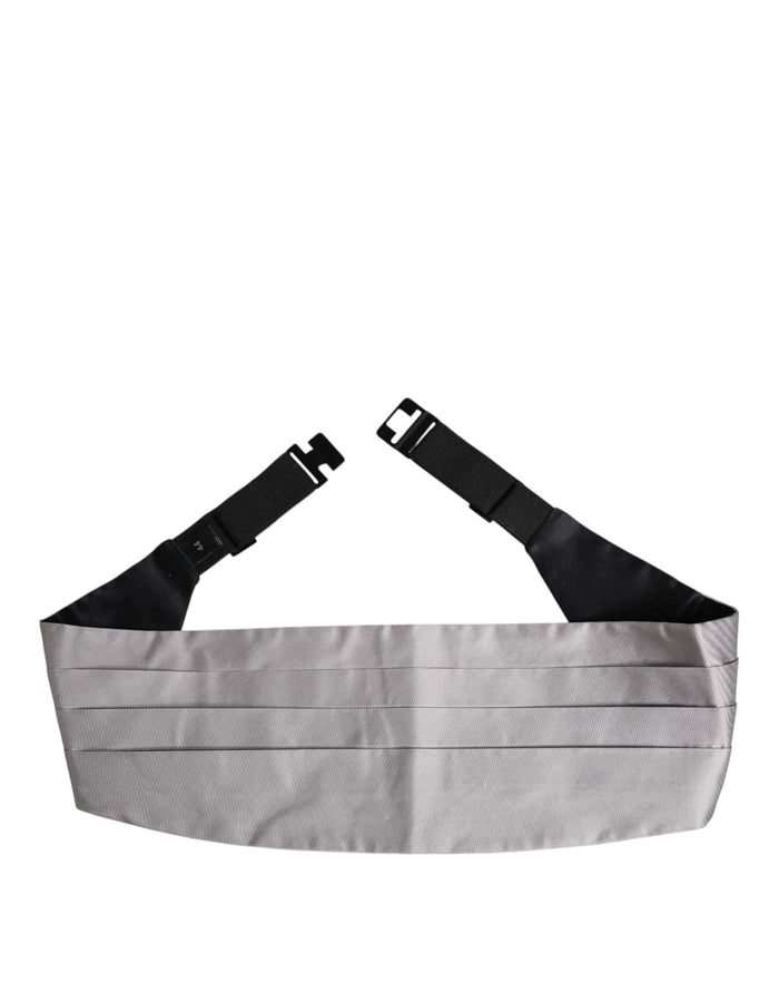Dolce & Gabbana 100% Silk cummerbund belt in gray