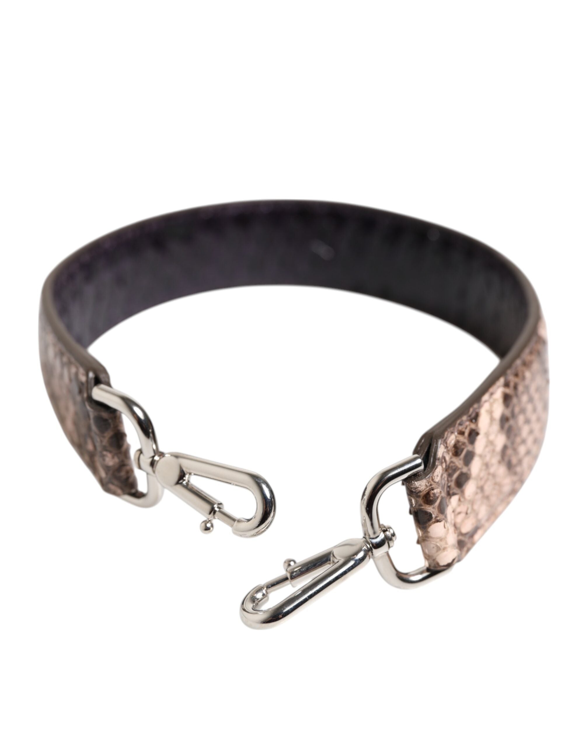 Brown Exotic Leather Handbag Accessory Shoulder Strap Python Bag