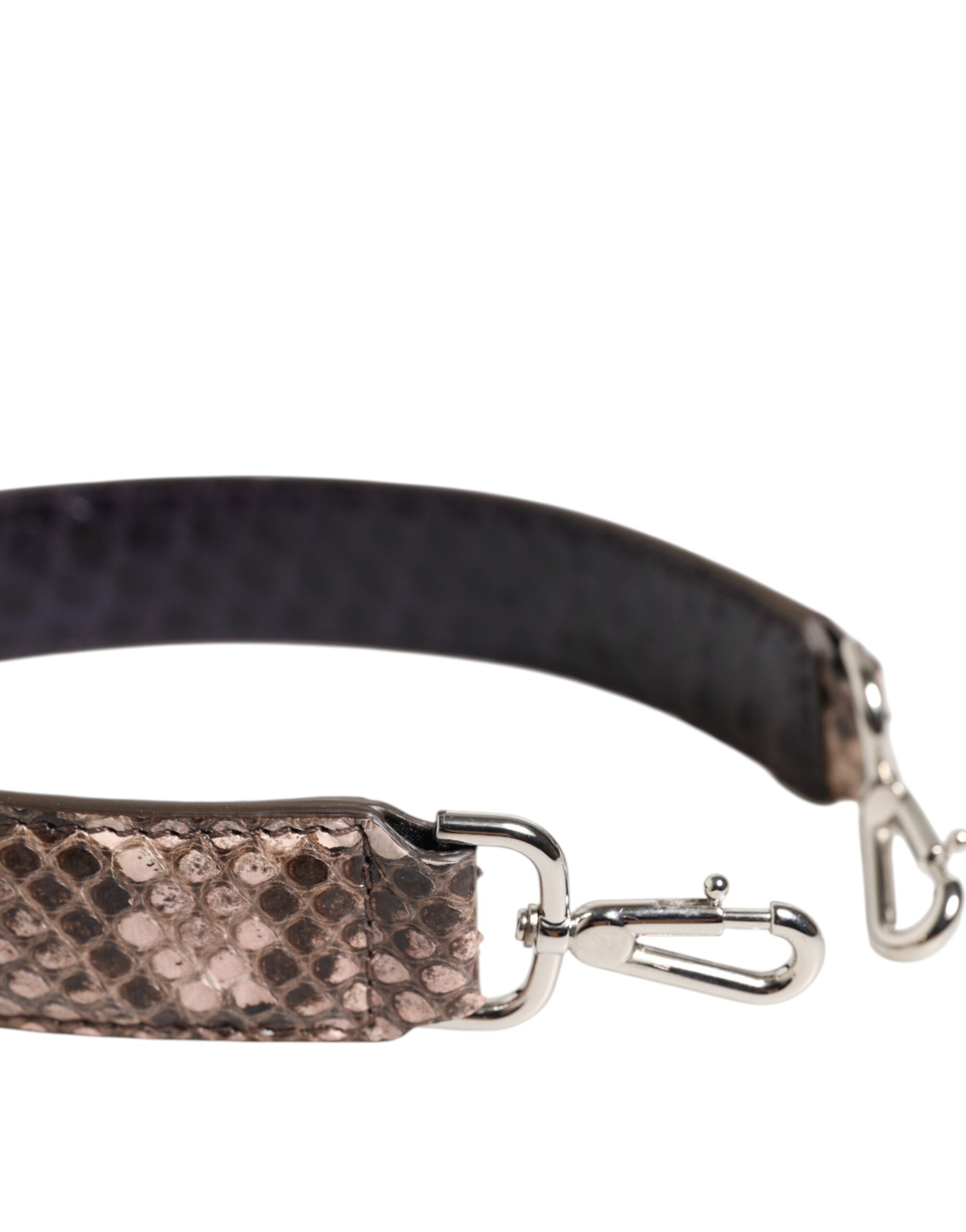 Brown Exotic Leather Handbag Accessory Shoulder Strap Python Bag