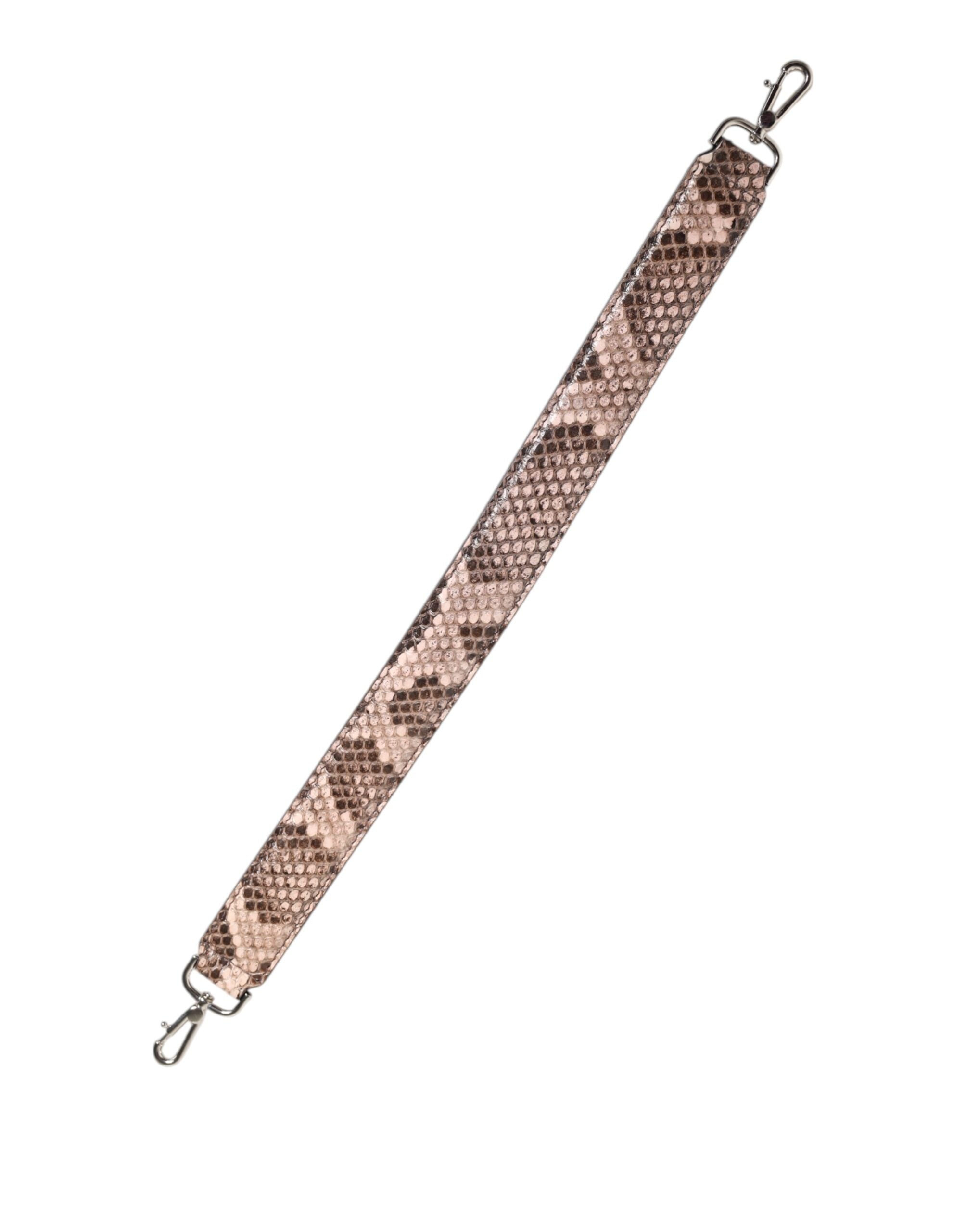 Brown Exotic Leather Handbag Accessory Shoulder Strap Python Bag