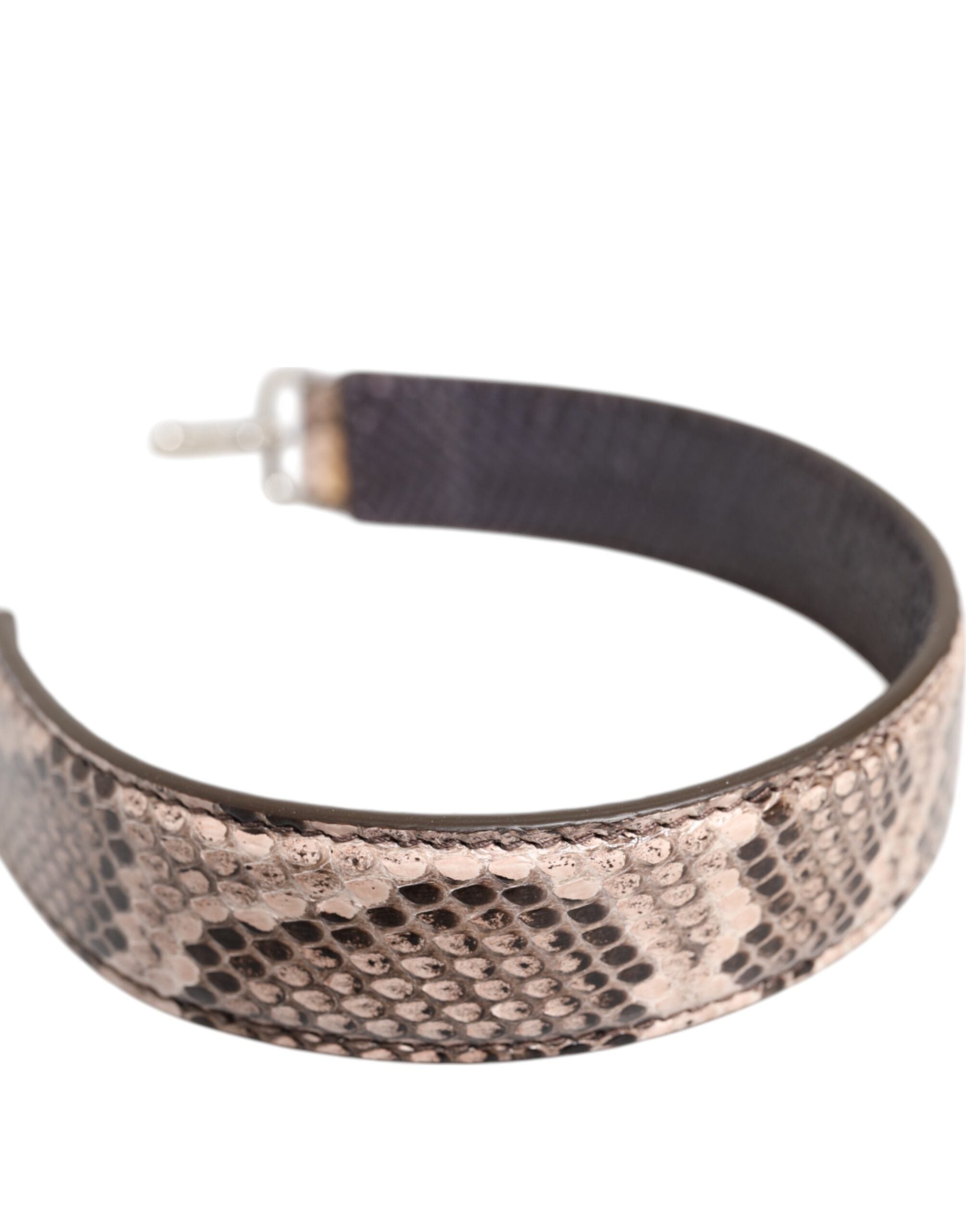Beige Exotic Leather Handbag Accessory Shoulder Strap Python Bag