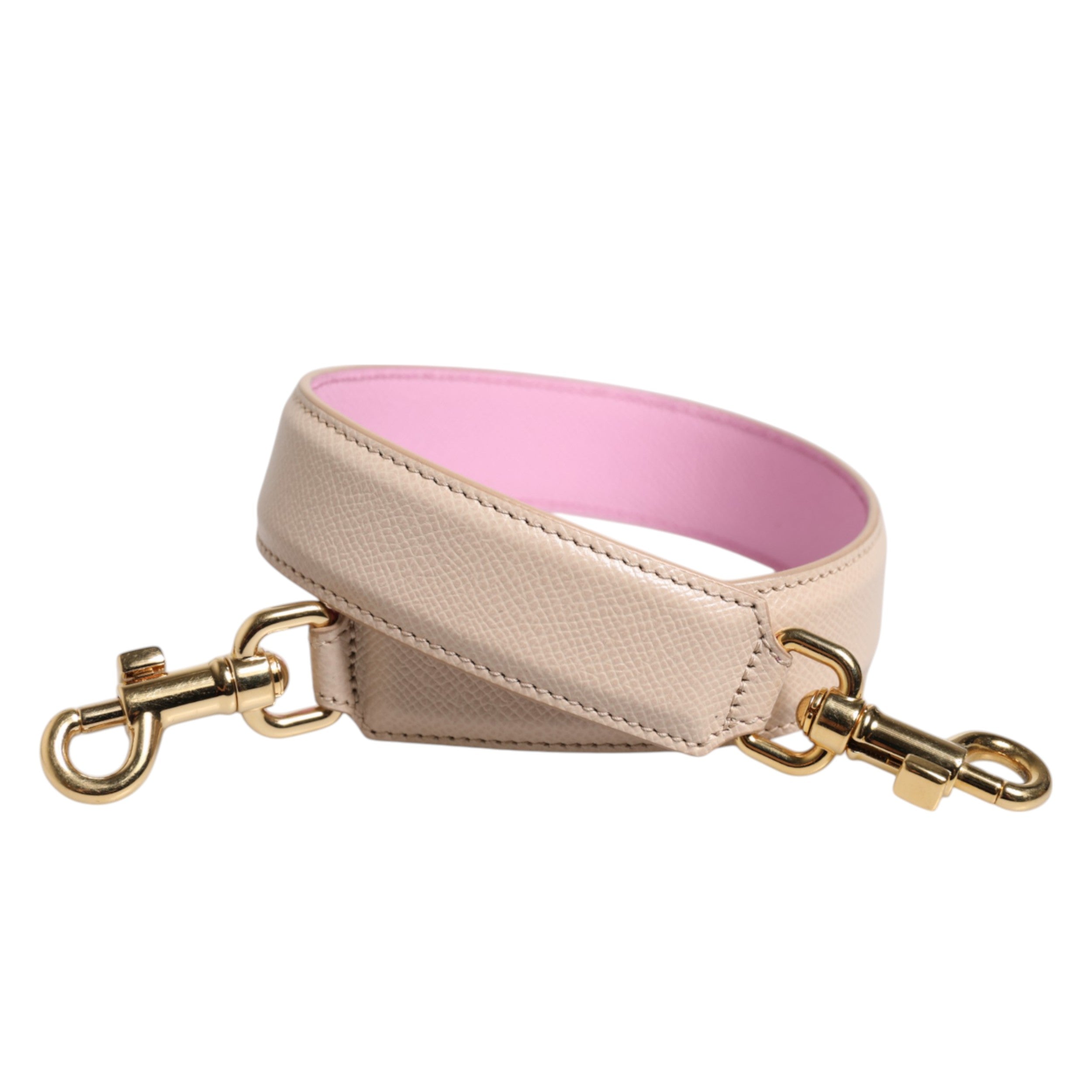 Beige Pink Leather Handbag Accessory Shoulder Strap Bag