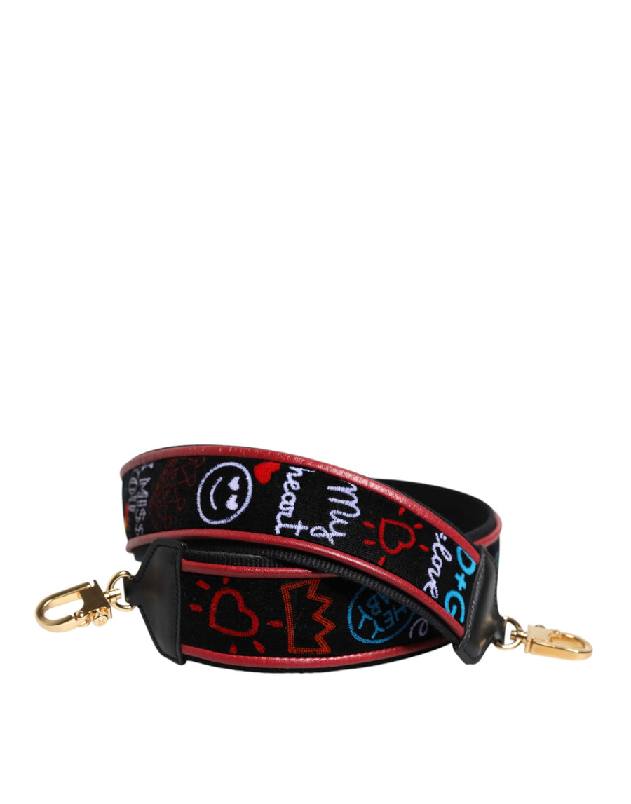 Dolce & Gabbana 85% Cotton shoulder strap in black