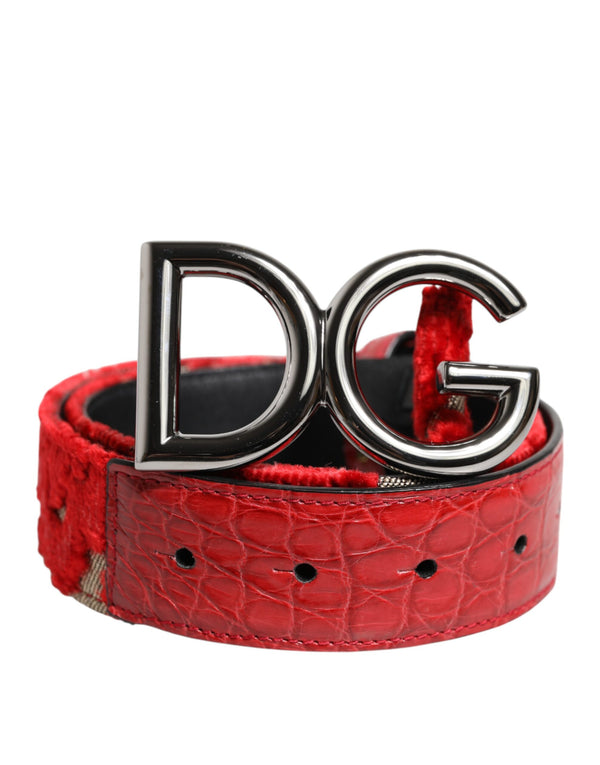 Dolce & Gabbana 41% Viscose belt in red