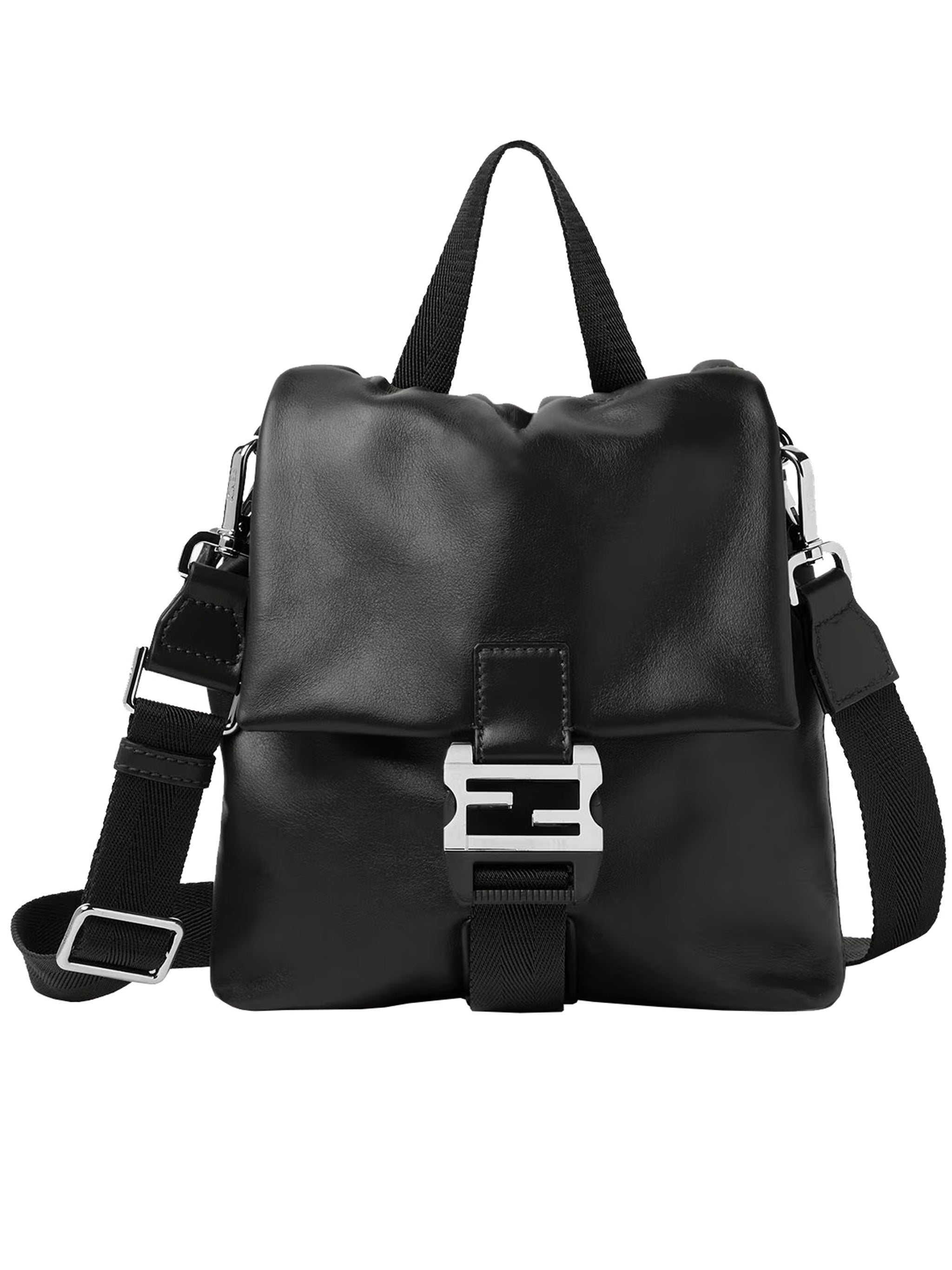 Baguette Crossbody Vit Malib Black Leather | Borsa