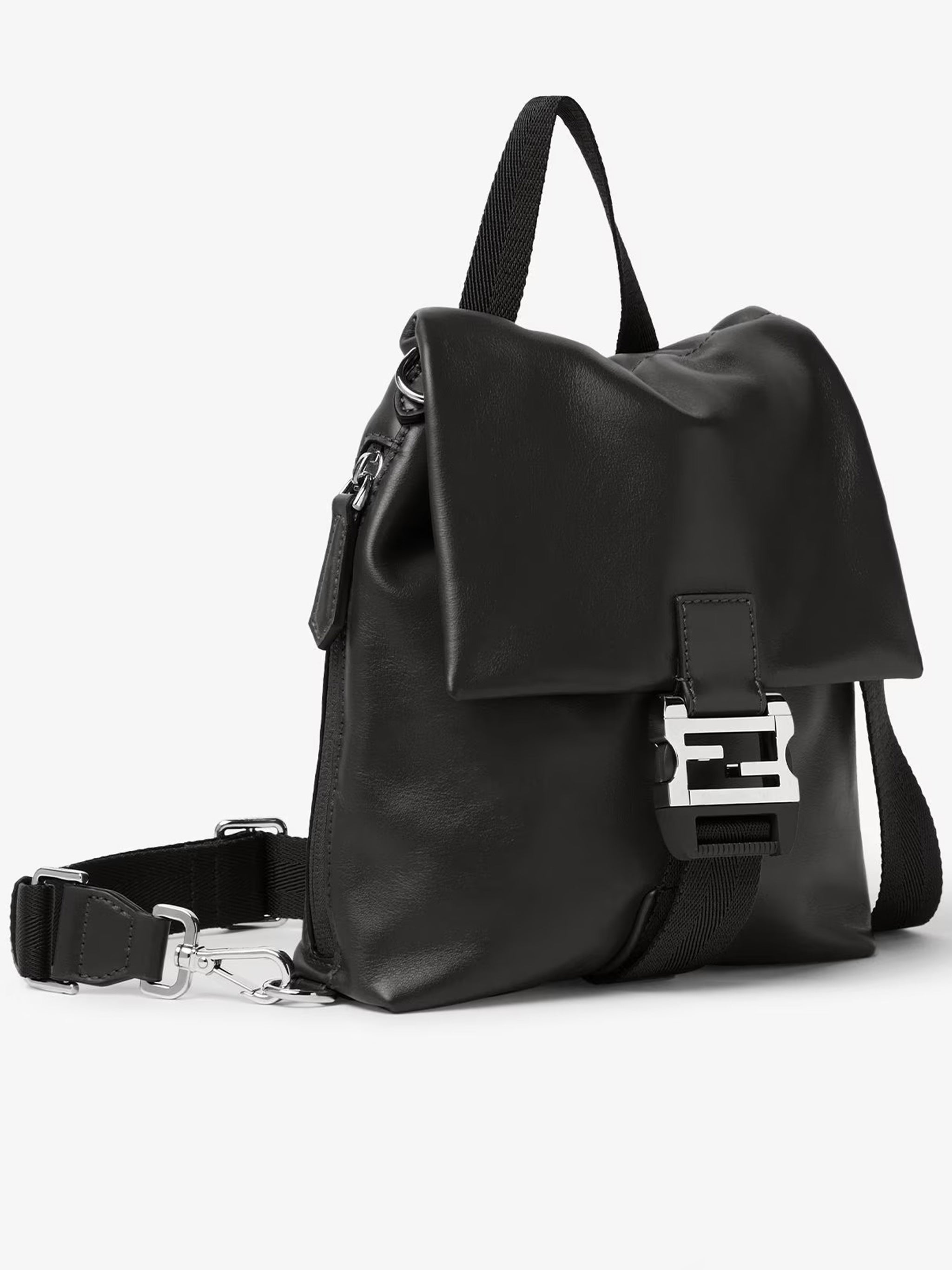 Baguette Crossbody Vit Malib Black Leather | Borsa