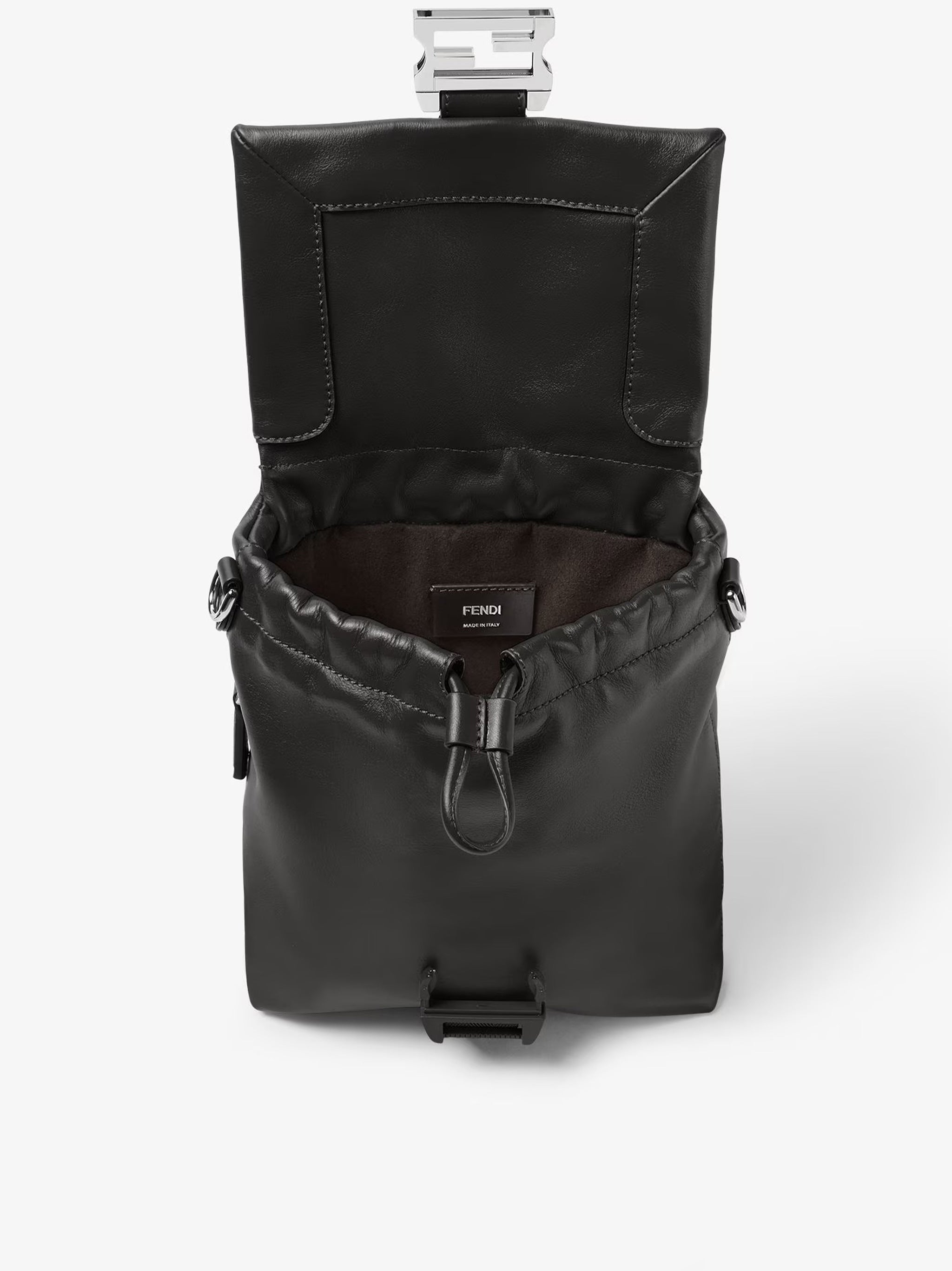 Baguette Crossbody Vit Malib Black Leather | Borsa