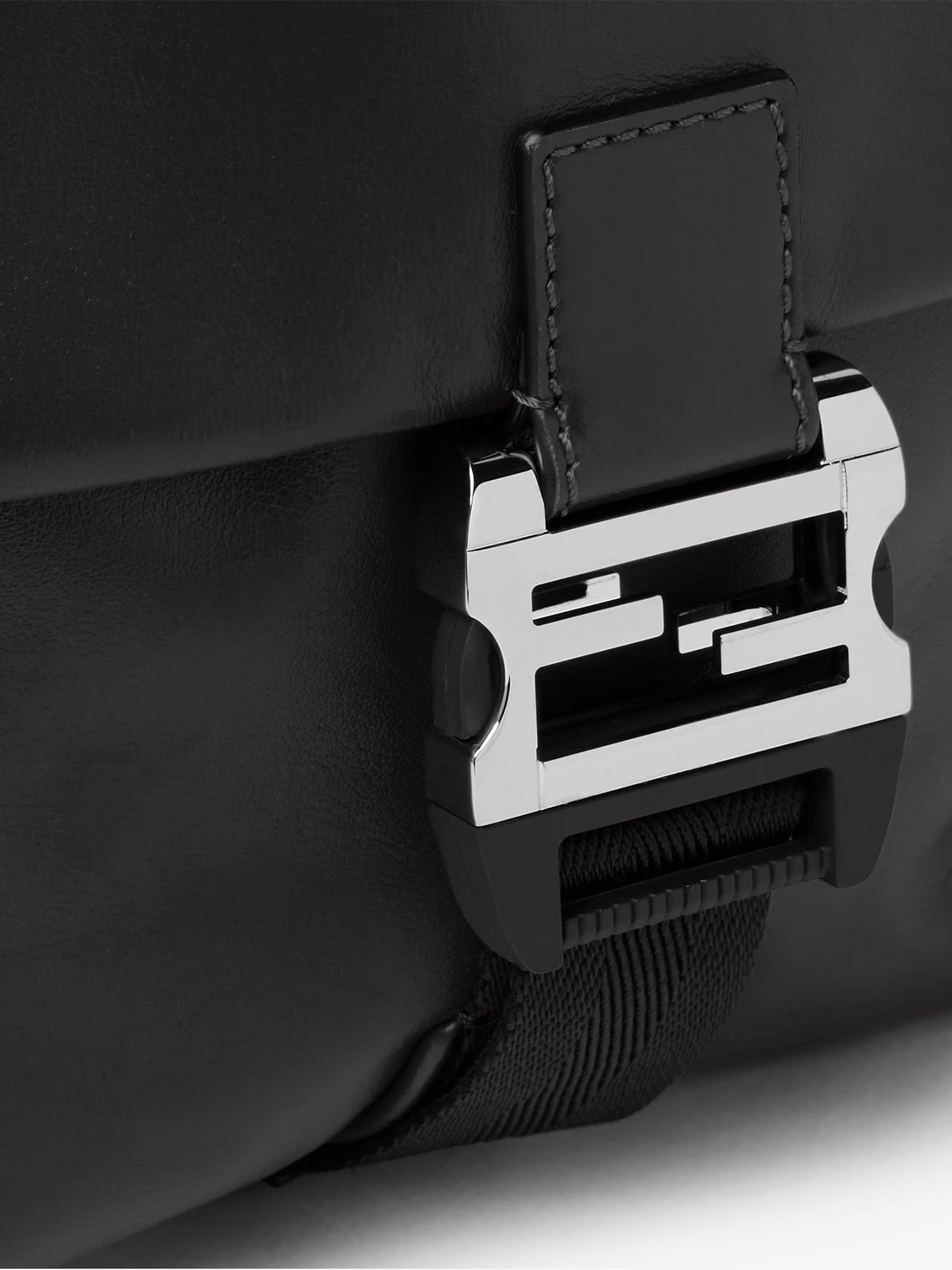 Baguette Crossbody Vit Malib Black Leather | Borsa