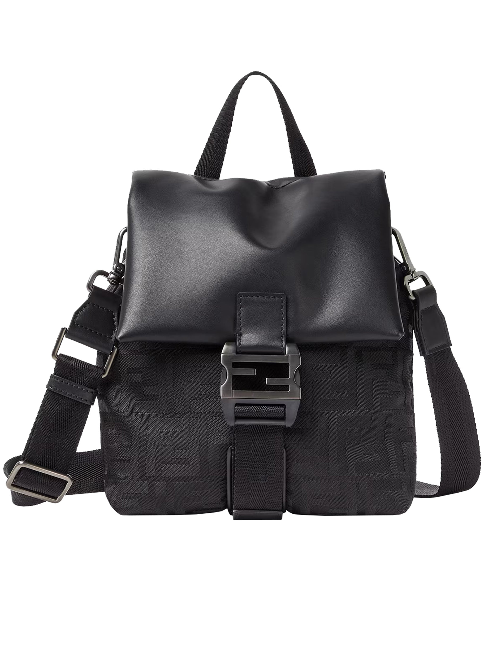 Baguette Cross Nylon Ff Vit Black | Borsa
