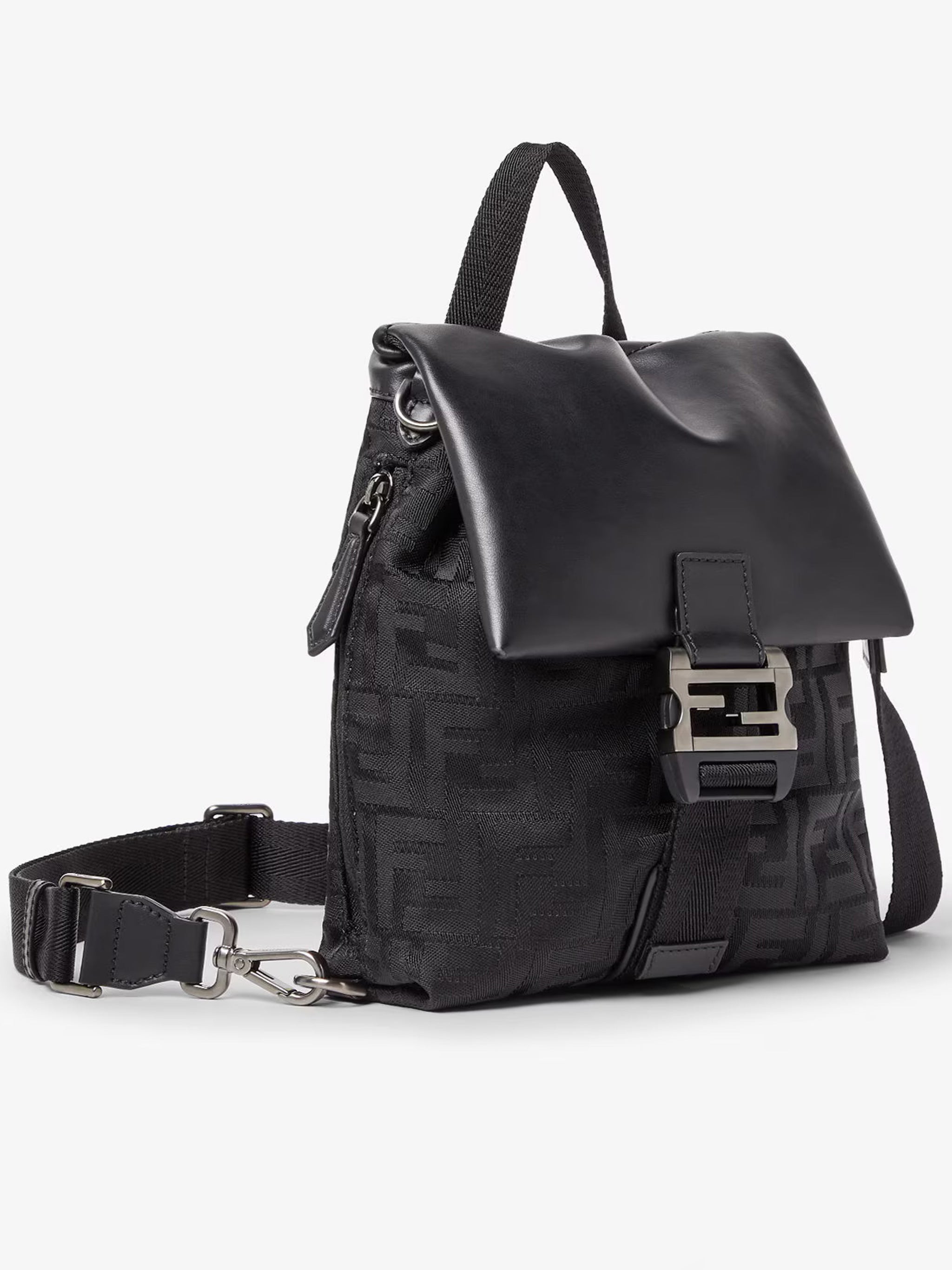 Baguette Cross Nylon Ff Vit Black | Borsa