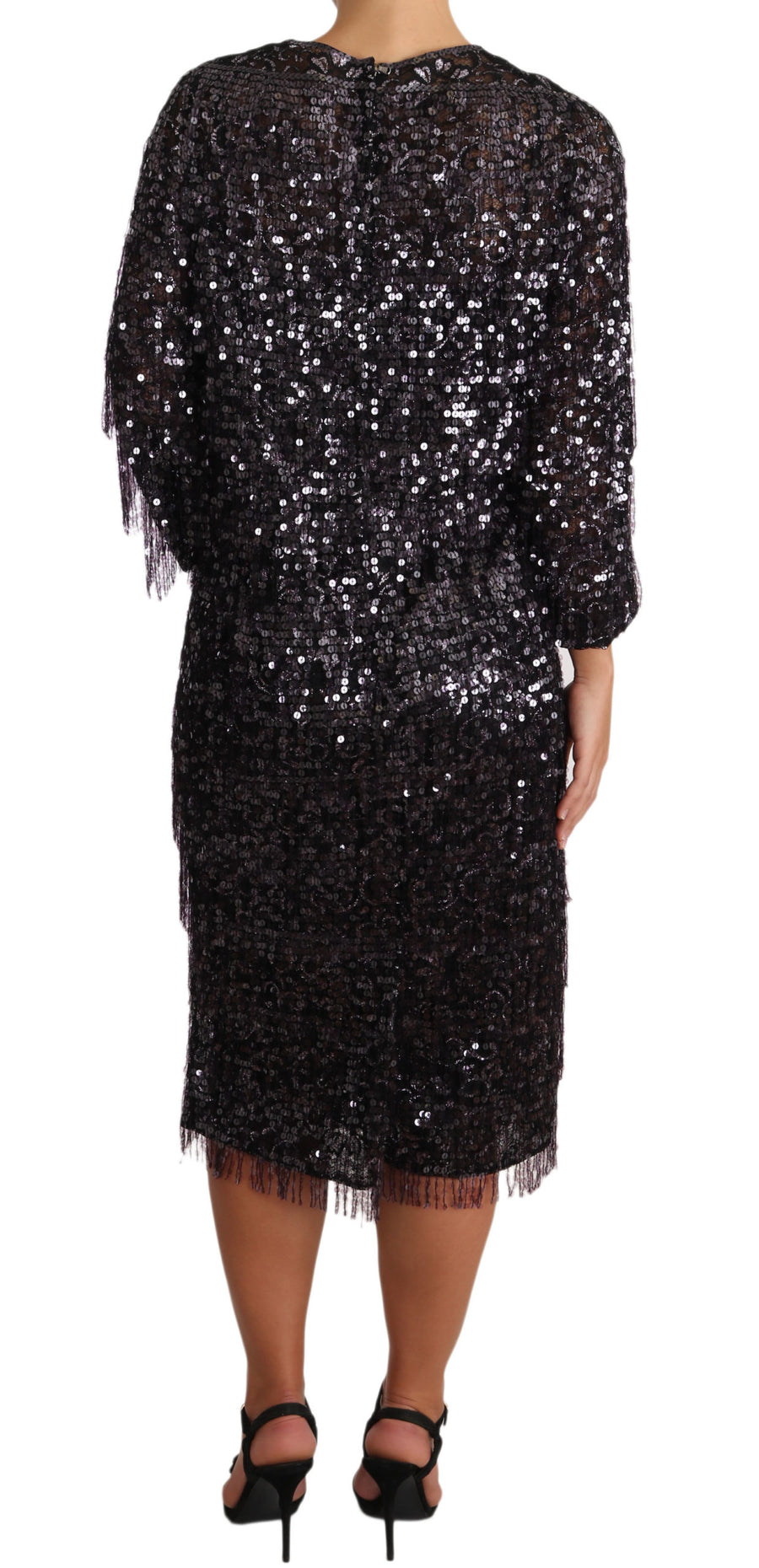 Dolce & Gabbana 73% Polyester 17% Nylon 7% Rayon 3% Metal Fibre; Lining: 76% Silk 16% Cotton 4% Elastane 4% Nylon dress in black