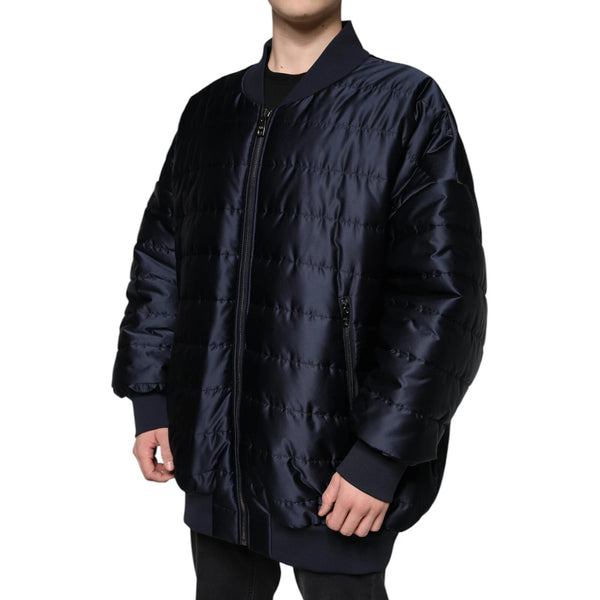 Dolce & Gabbana 90% Nylon bomber jacket in navy