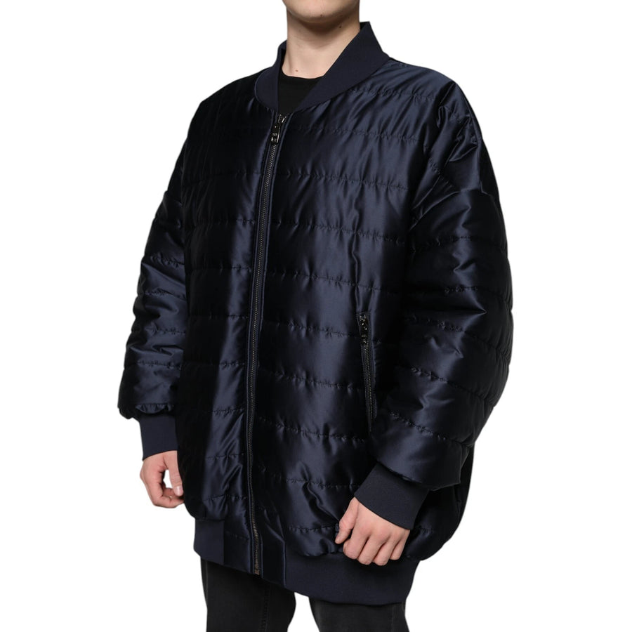 Dolce & Gabbana 90% Nylon bomber jacket in navy