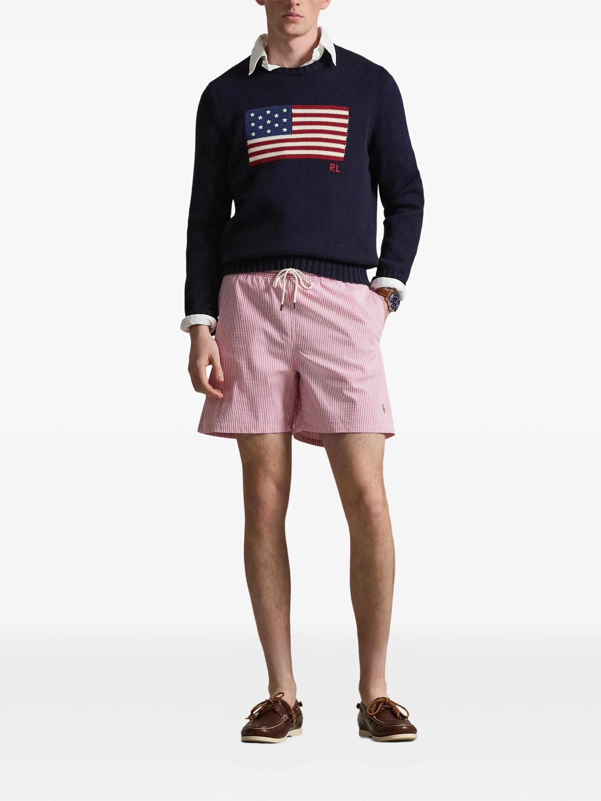 Trunk Resort Rose Stripe Swimwear