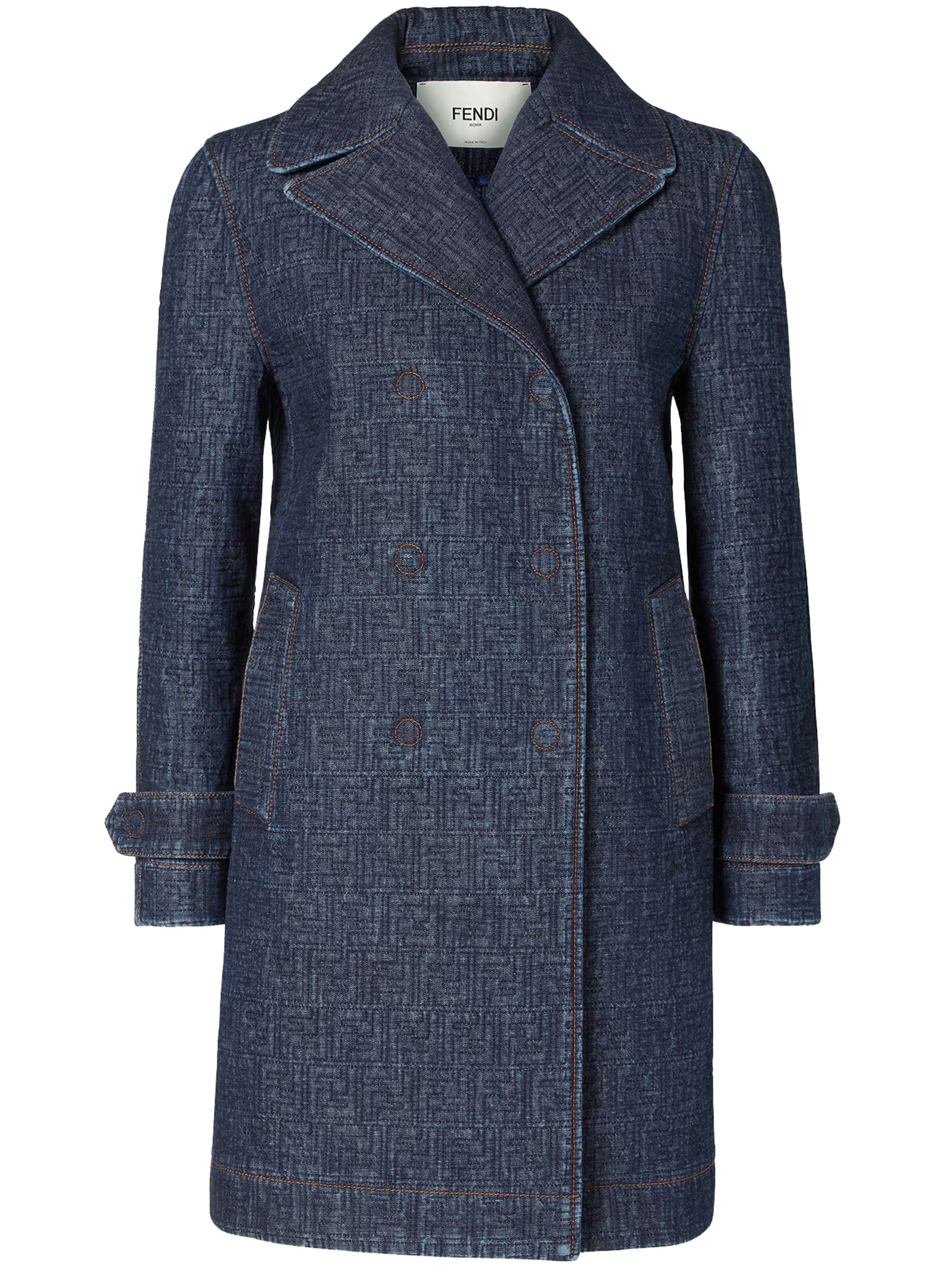 Caban Ff Padded Denim Blue Cappotto