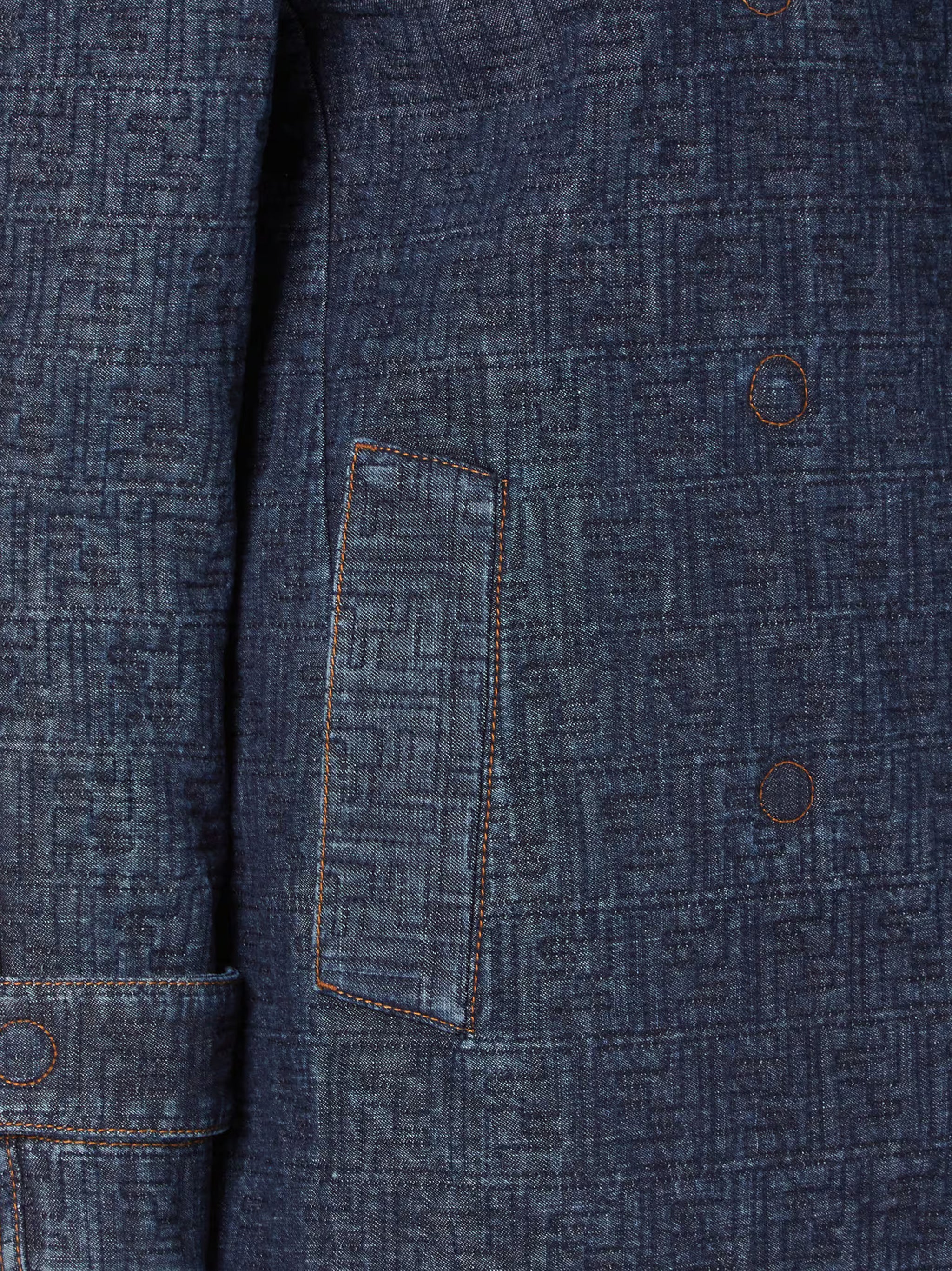 Caban Ff Padded Denim Blue Cappotto