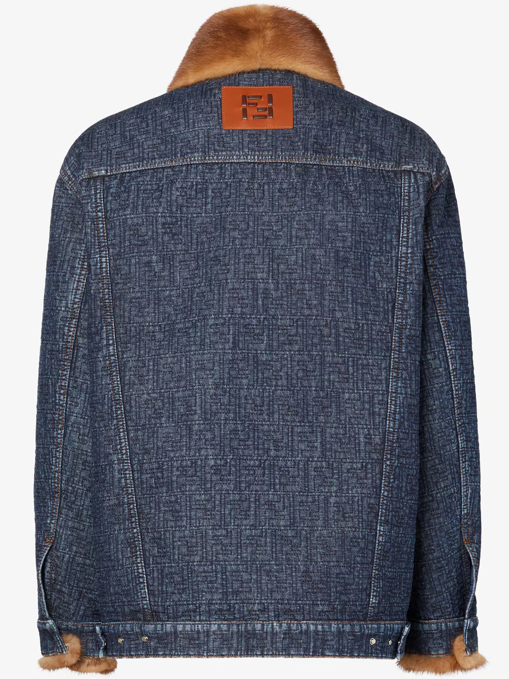 Jacket Ff Padded Denim Blue Giacca