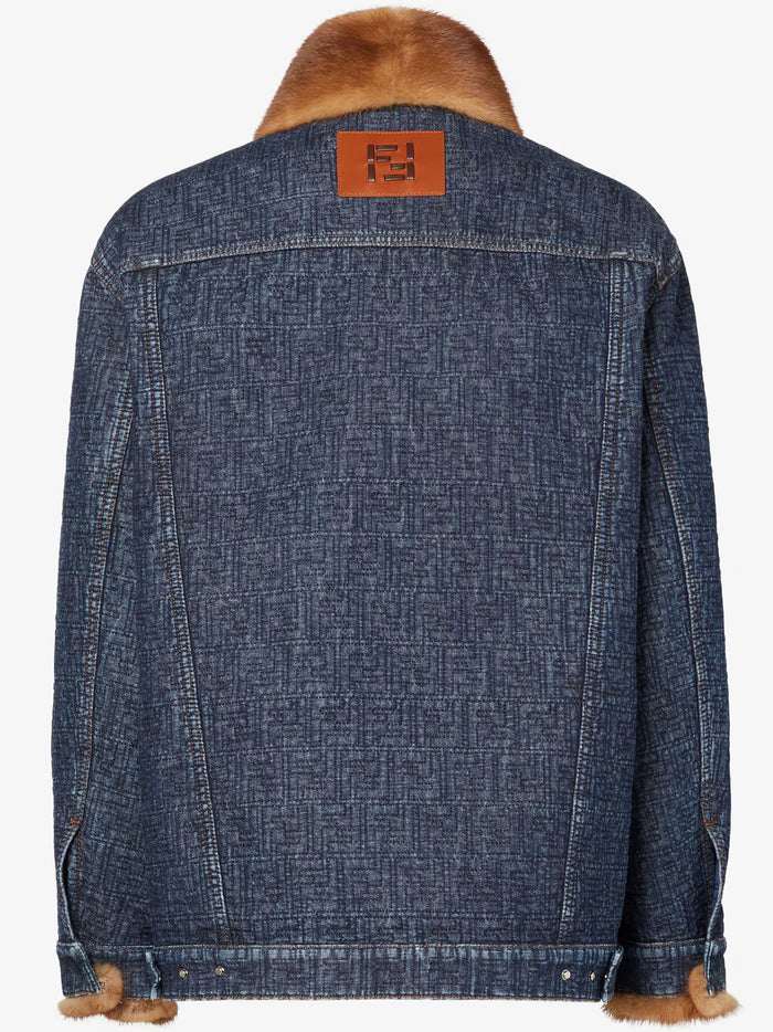 Jacket Ff Padded Denim Blue Giacca
